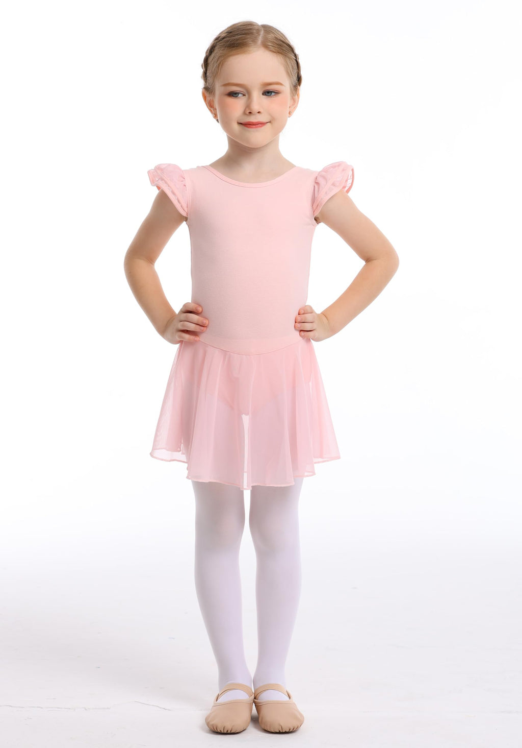 Mecceos Ballet Leotards for Girls Toddler Dance Leotards Short/Long Sleeve Skirt Ballerina Outfits