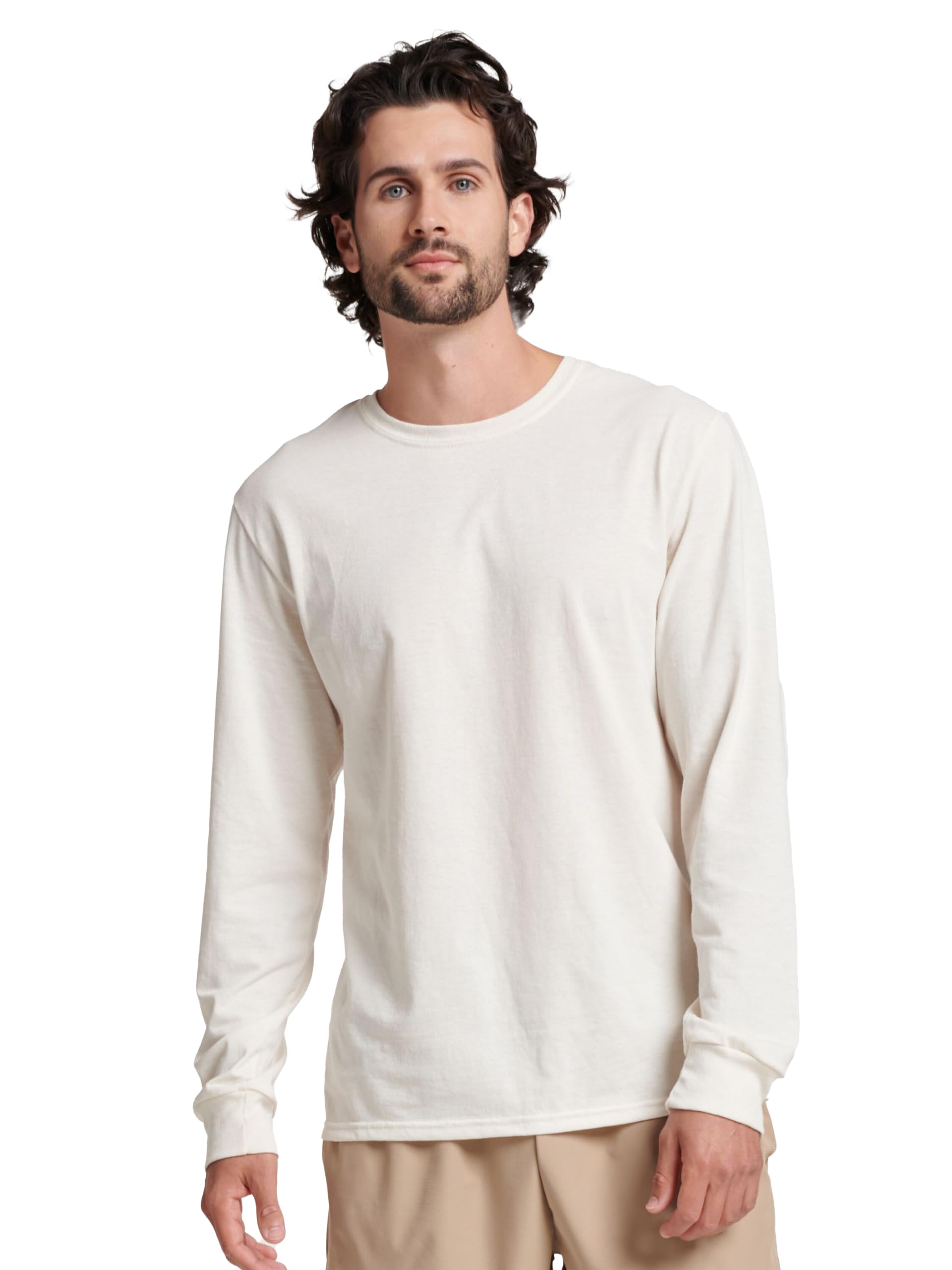 Russell Athletic Men's Dri-Power Long Sleeve Tees, Moisture Wicking, Odor Protection, UPF 30+