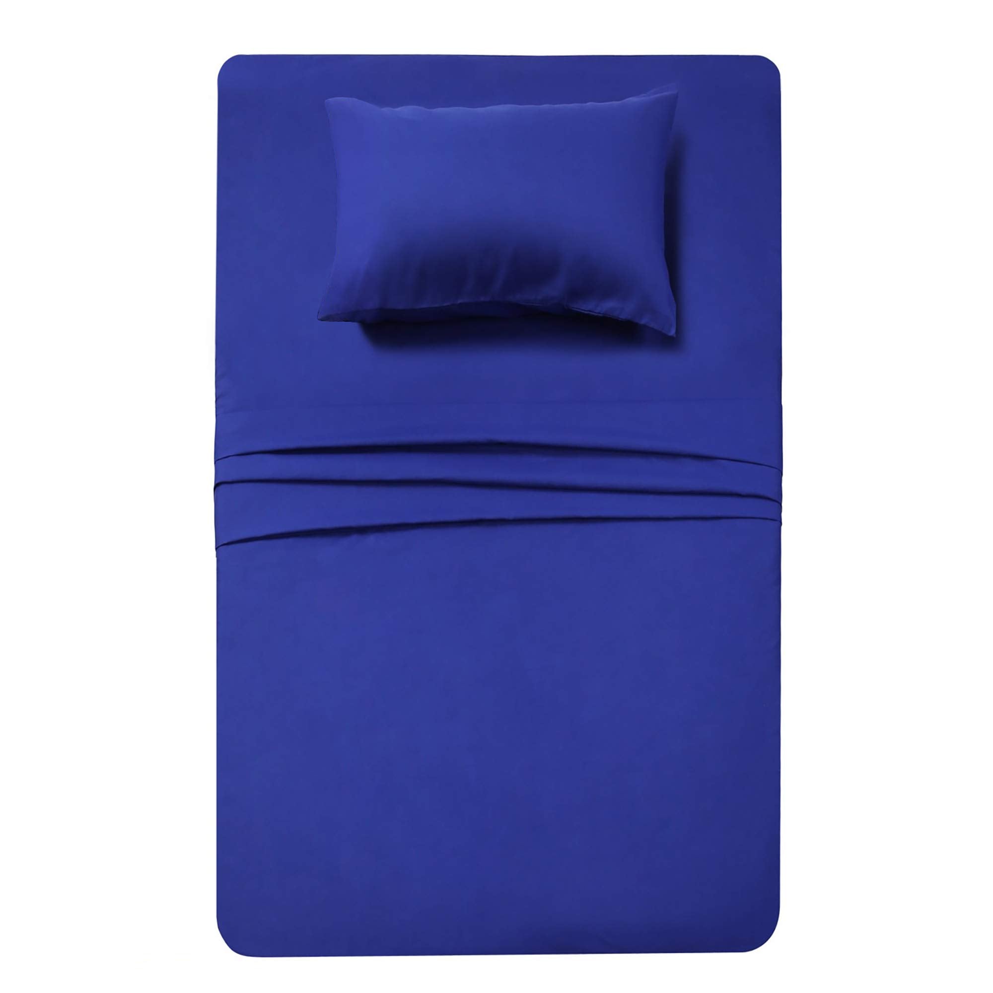 Best Season Bed Sheet Set - 1 Flat Sheet,1 Fitted Sheet and 1 Pillow Cases, Extra Soft Luxury Bedding Set,Deep Pockets,Wrinkle,Fade Resistant - Hypoallergenic- 3 Piece (Twin,Baby Blue)