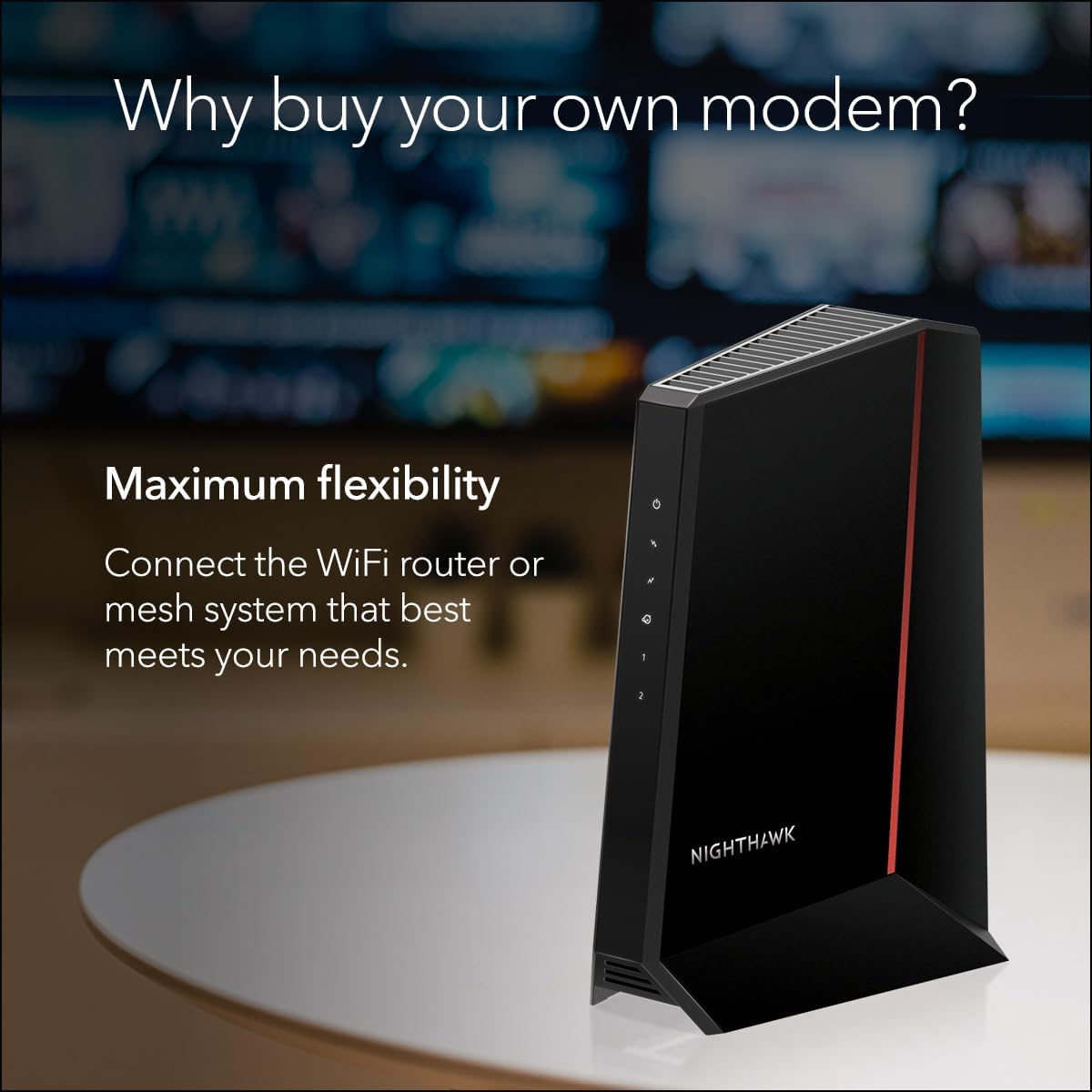 NETGEAR Nighthawk DOCSIS 3.1 Mid/high-Split Cable Modem (CM2500) – Approved for Today’s Faster Speeds & Compatible with All Providers Incl. Xfinity, Spectrum, Cox - for Plans up to 2Gbps