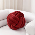 Sioloc Soft Knot Ball Pillows,Round Throw Pillow Cushion Home Decoration Plush Pillow,Throw Knotted Pillow Handmade Round Pillow（7.8inches,Beige）