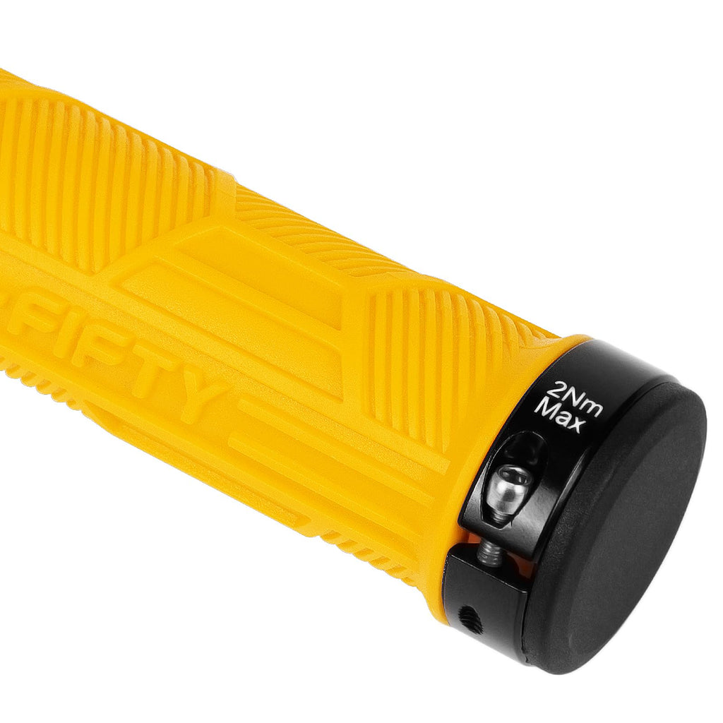 FIFTY-FIFTY Double Lock-On Mountain Bike Grips, Bicycle Handlebar Locking Grips, Non-Slip MTB Handle