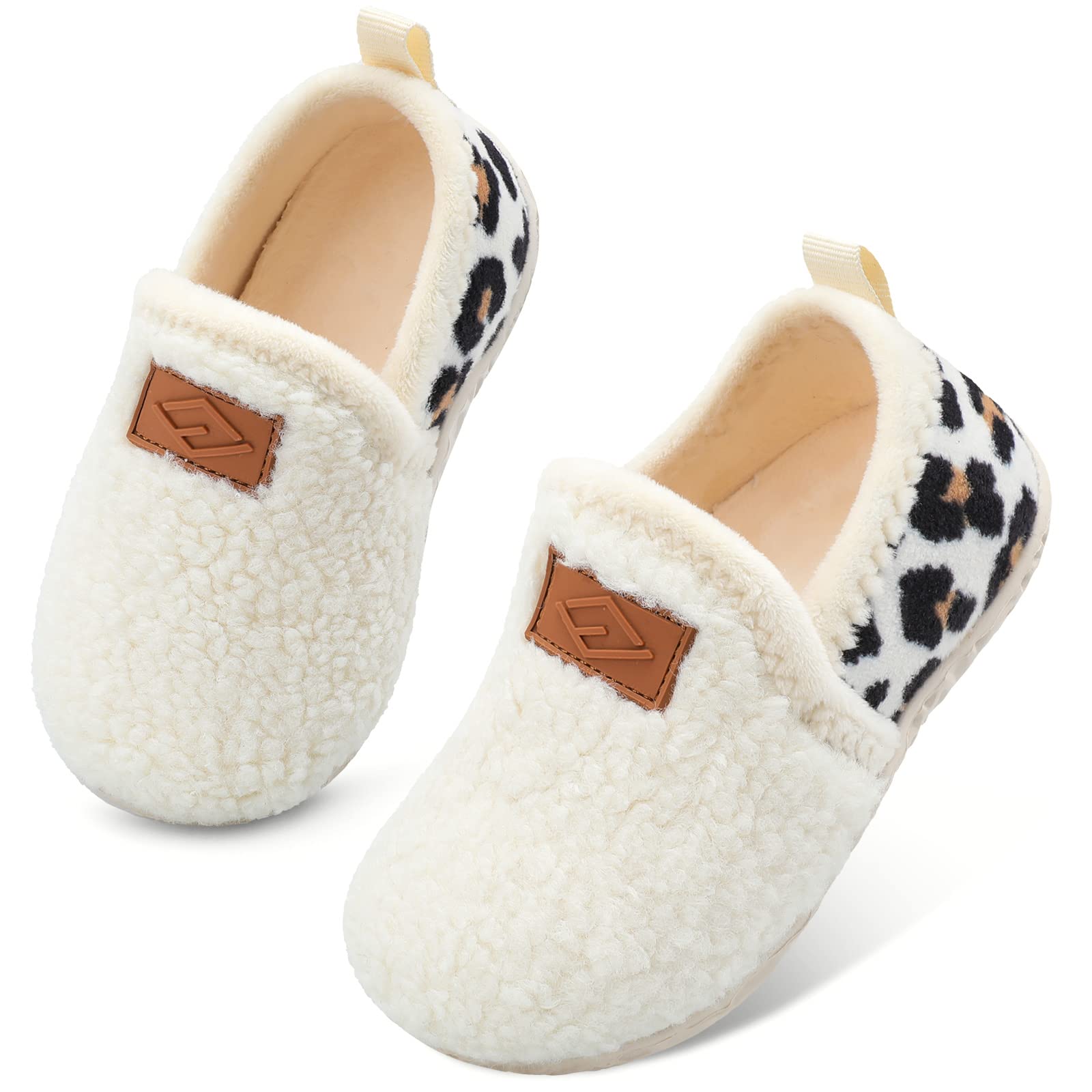 Lefflow Toddler Slippers Boys Girls House Shoes Slip on Baby Sock Shoes Lightweight Outdoor Walking Shoes