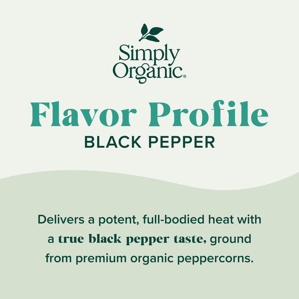 Simply Organic, Pepper Black Organic, 2.31 Ounce