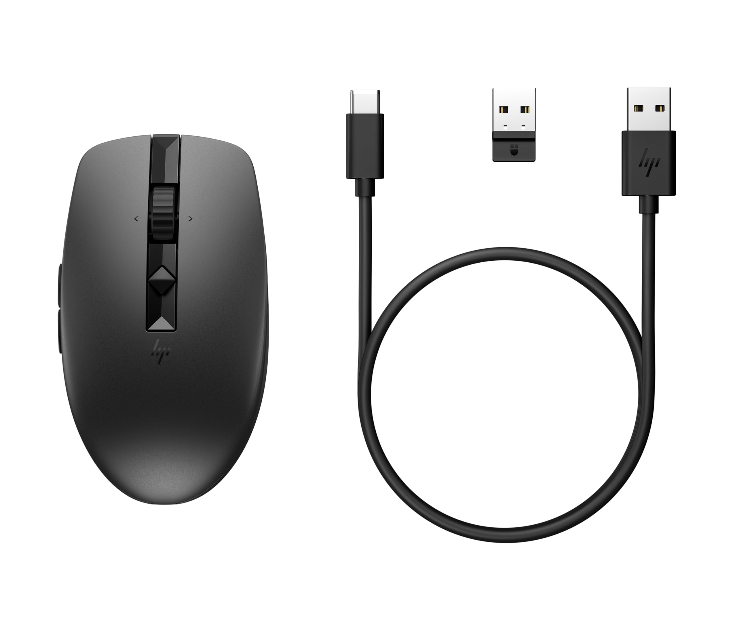 HP 920 Ergonomic Vertical Mouse Wireless Bluetooth 5.3 & USB Dongle, 5 Programmable Buttons, 16 Week Battery, Multi-Device, Multi-OS