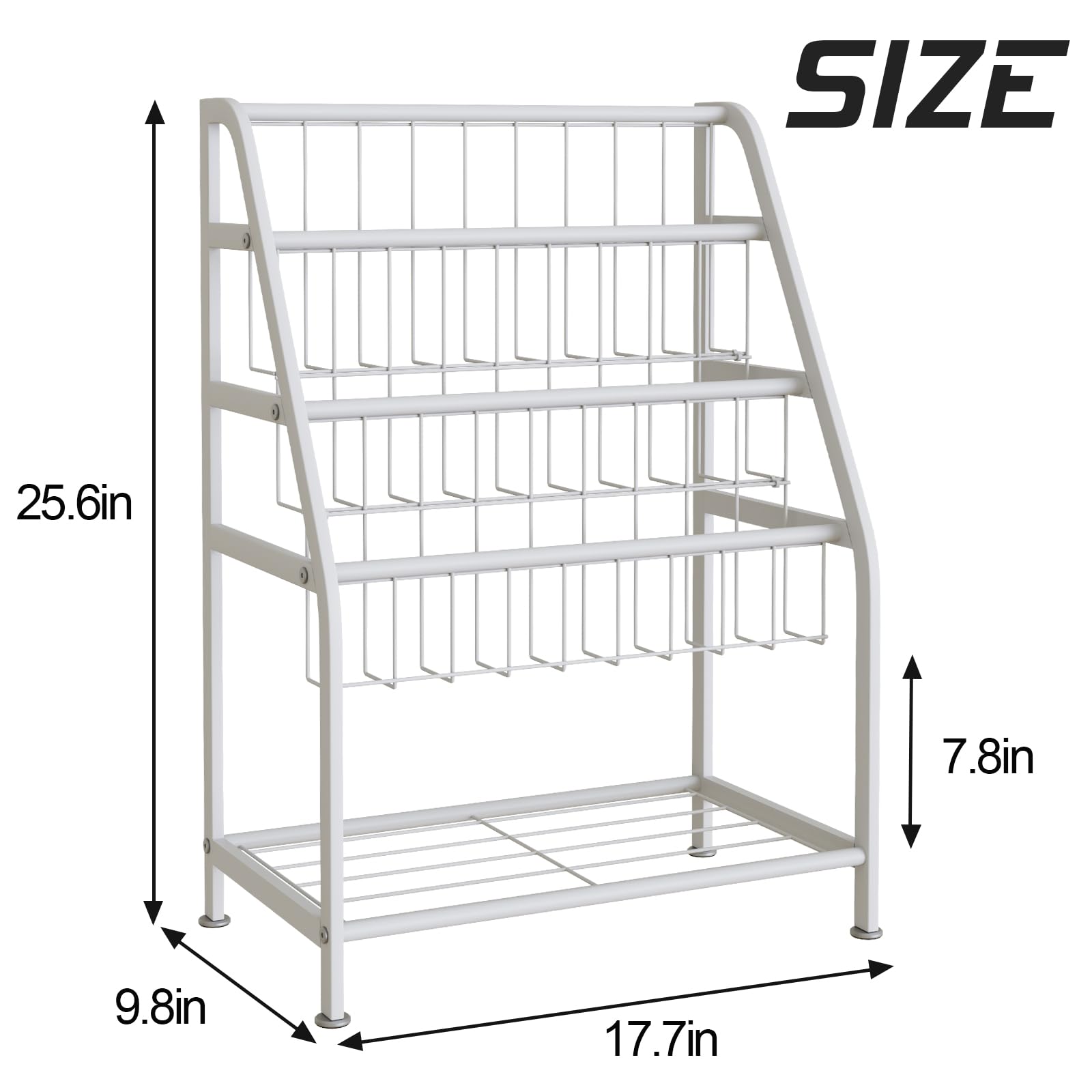 aboxoo Metal Kids Bookshelf Black Large Freestanding for Children Room 32 in Toy Organizer Large Stable Bookcase Bookstore Library Book Unit Storage Kids Bed Living Room