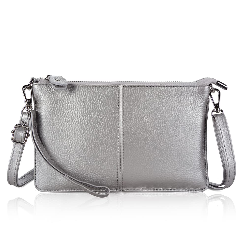 befen Genuine Leather Wristlet Clutch Wallet Purses Small Crossbody Bags for Women with RFID Blocking Card Slots