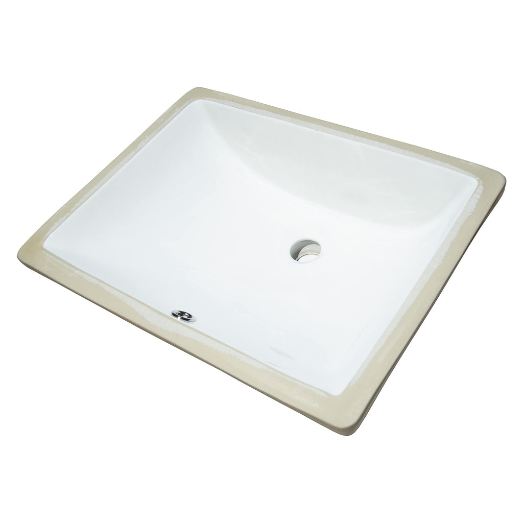 MSI 17.0” (L) x 14.125” (W) x 7.75” (H) Oval Porcelain Ceramic Undermount Bathroom Vanity Vessel Sink, White