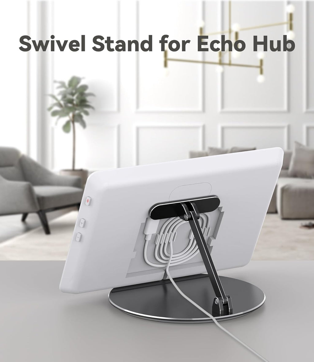 Laivli Swivel and Tilt Stand Compatible with Echo Show 15 (1st, 2nd Gen)/ 21, Supports Portrait and Landscape Orientation