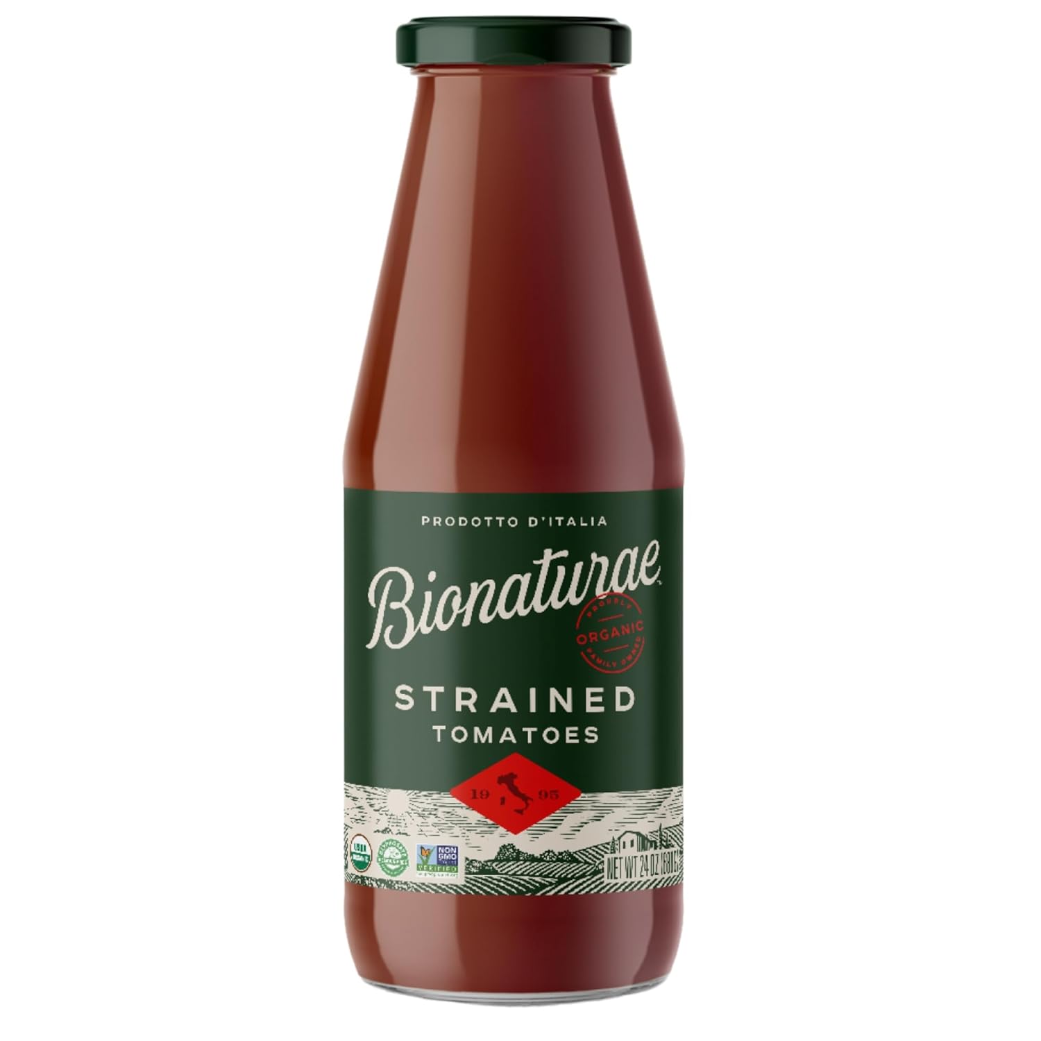 Bionaturae Organic Strained Tomatoes, 24 Ounce