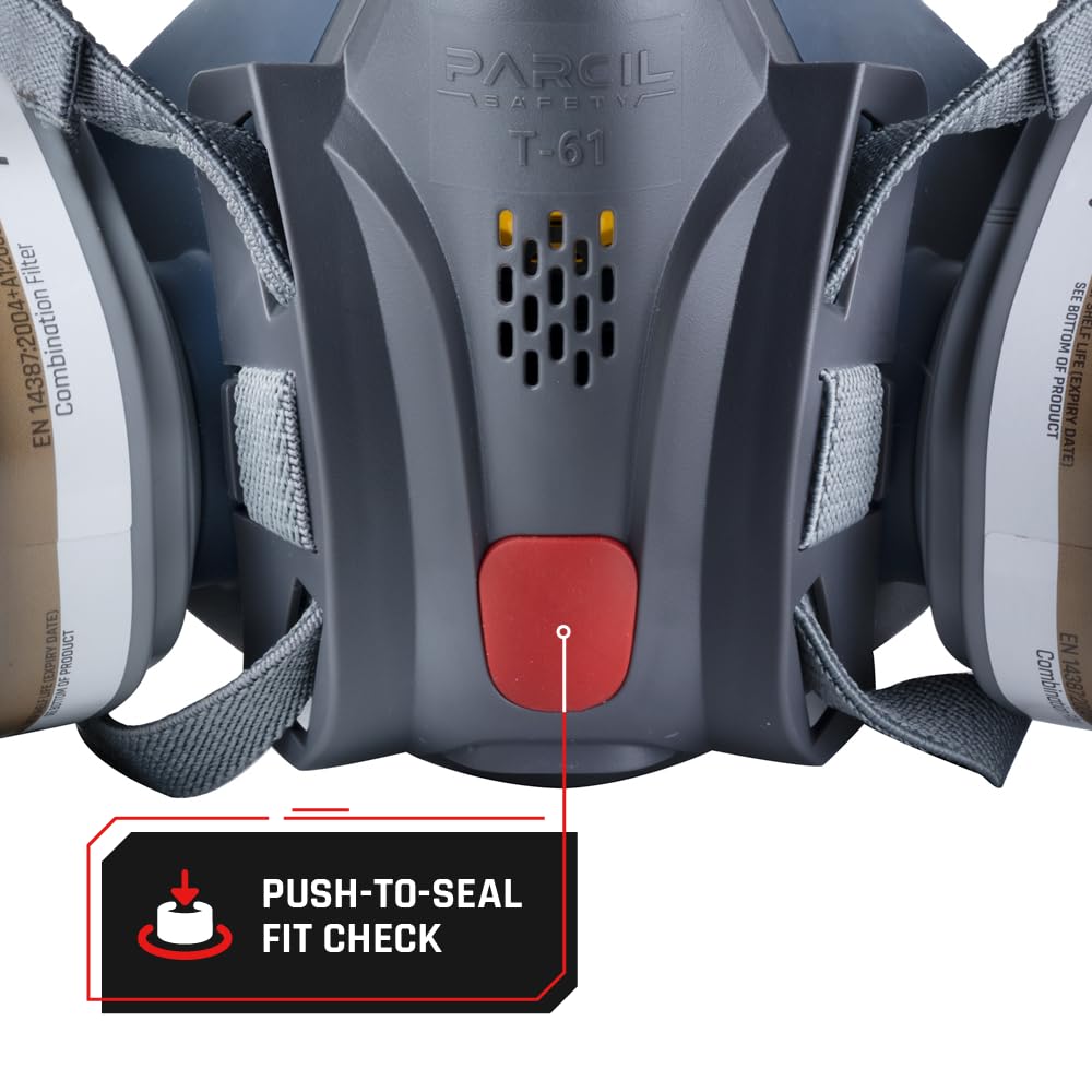 Parcil Distribution Full Face Respirator Mask with Filters – Durable Full Face Respirator Mask, Bayonet Filter Compatible