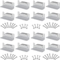 16 Units per Set Solar Panel Mounting Z Brackets, Solar Panel Mounting Brackets Lightweight Aluminum Corrosion-Free for RVs, Trailers, Boats, Yachts, Wall and Other Off Gird Roof