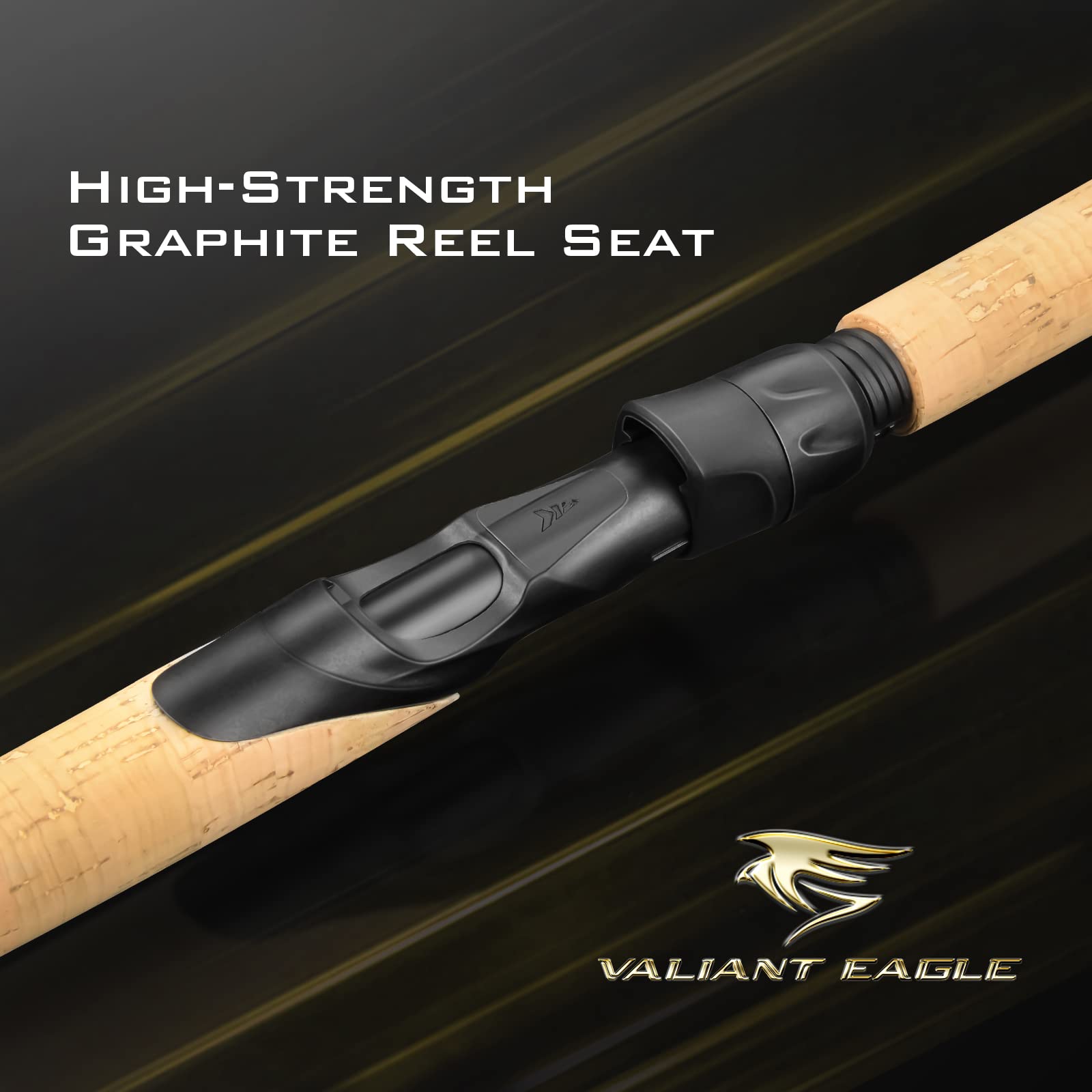 KastKing Valiant Eagle Passage Travel Fishing Rods, 4 & 6 Pc Pack Rods, Spinning, Casting and Fly Models, IM6 Graphite Blank, Ti Oxide LTS Ring Guides, Beautiful Cork Handles