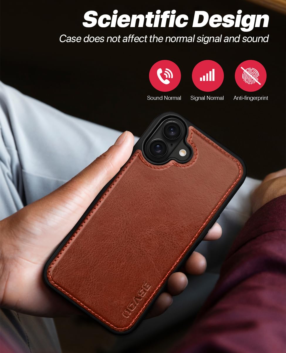 OCASE for iPhone 16 Case Detachable Wallet Case with Card Holder, 2 in 1 Pu Leather Flip Folio with RFID Blocking Stand Wrist Strap Shockproof Phone Cover 6.1 Inch 2024, Black