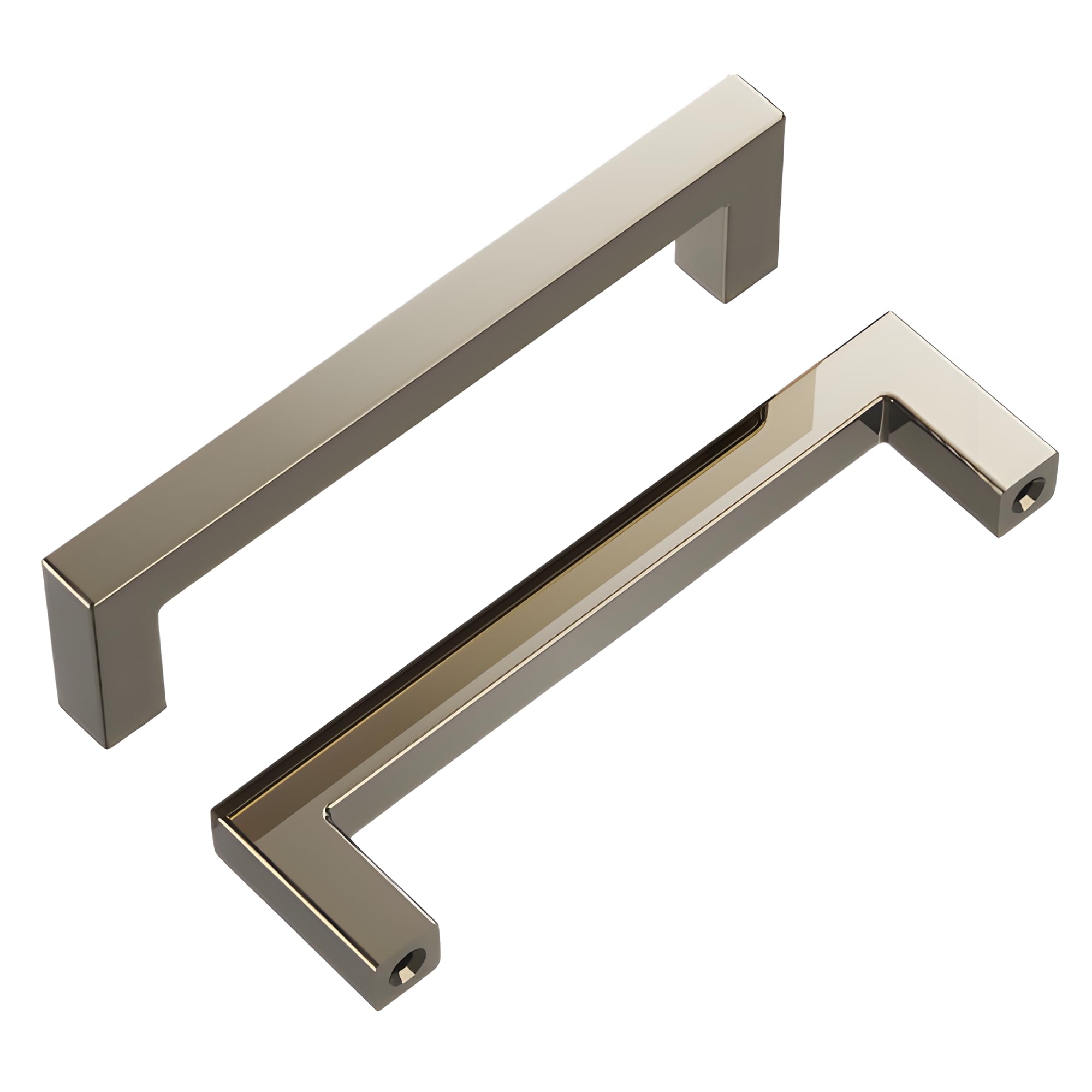 Hickory Hardware Solid Core Kitchen Cabinet Pulls, Luxury Cabinet Handles, Hardware for Doors & Dresser Drawers, 3 Inch Hole Center, Brushed Golden Brass, Skylight Collection (Pack of 1)