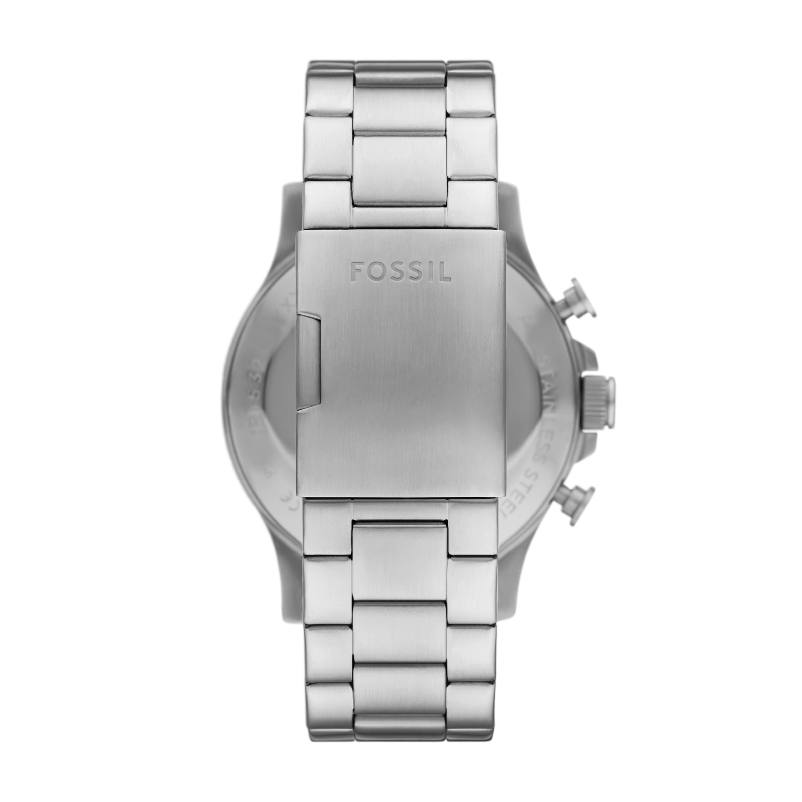 Fossil Men's Nate Quartz Watch, Oversized Stainless Steel Chronograph Watch for Men