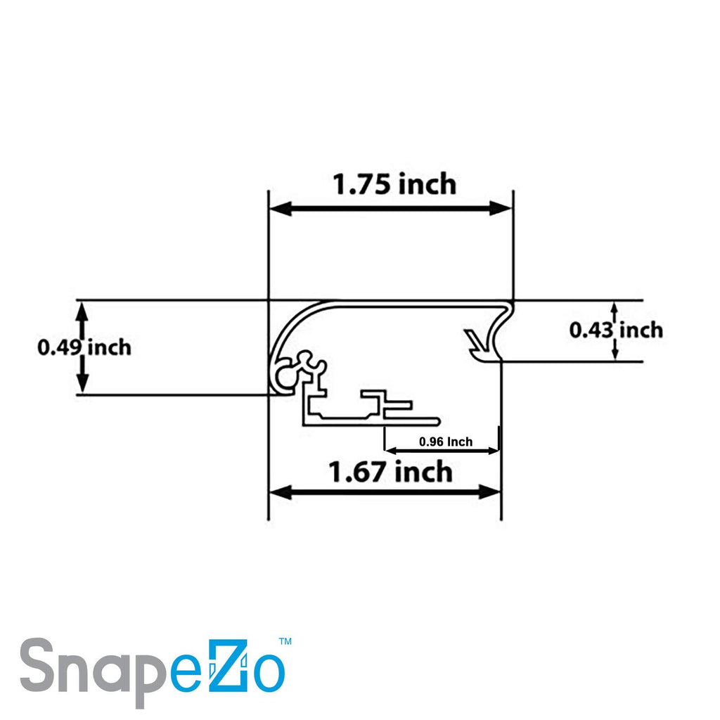 SnapeZo Movie Poster Frame 27x40 Inches, Black 1.7 Inch Aluminum Profile, Front-Loading Snap Frame, Wall Mounting, Wide Series for One Sheet Movie Posters
