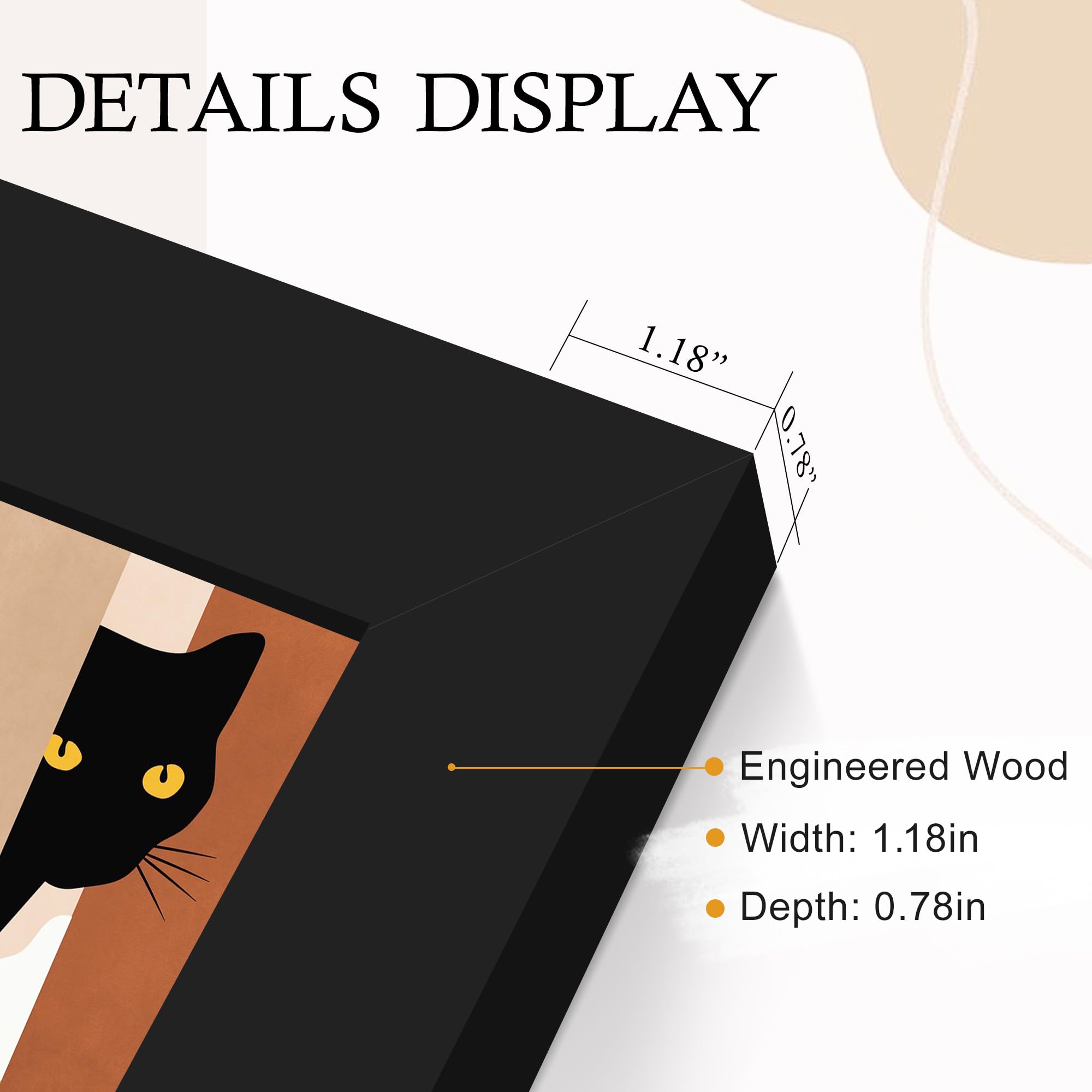 16x24 Black Frame 2 Pack, Engineered Wood for 24 x 16 in Poster | Horizontal or Vertical Wall Mounting, 24x16 Poster Frames for Gallery, Office, and Home Decor