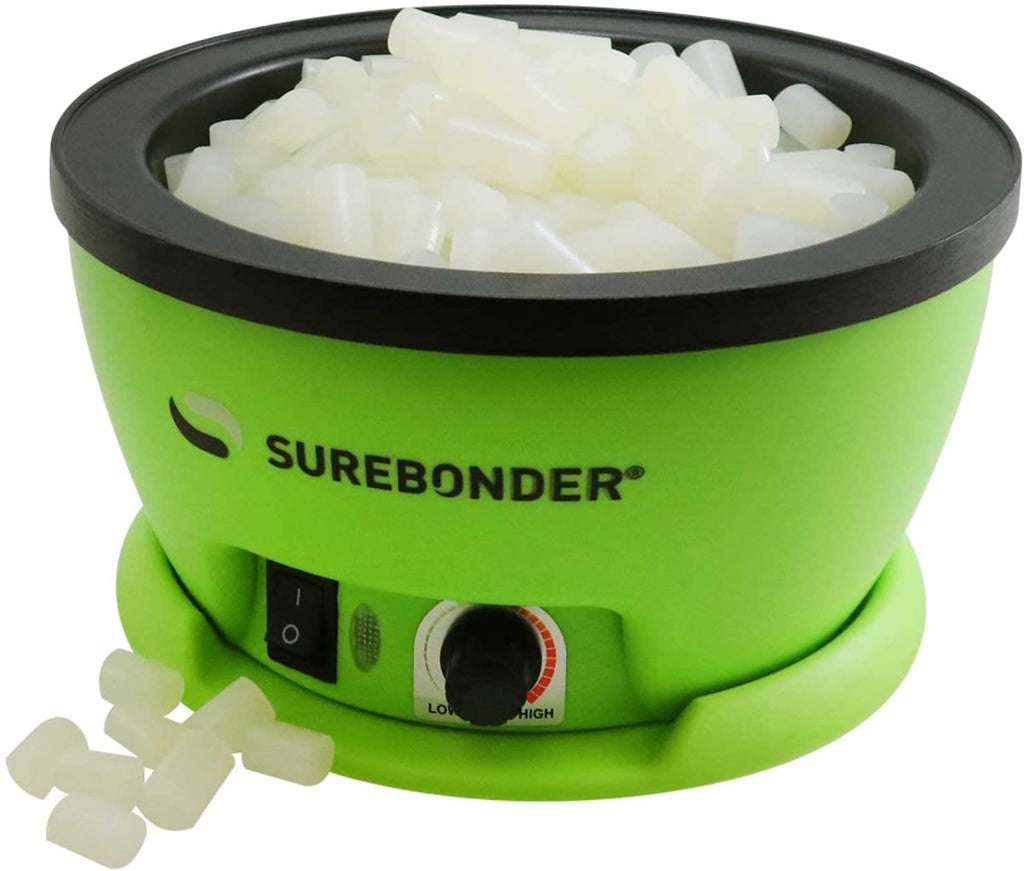 Surebonder B-2001 Less Stringing Skillet Glue Cube Pellets for Crafts and Floral Projects, 1 lb Bag, Use in Surebonder Glue Skillets, Cream Color