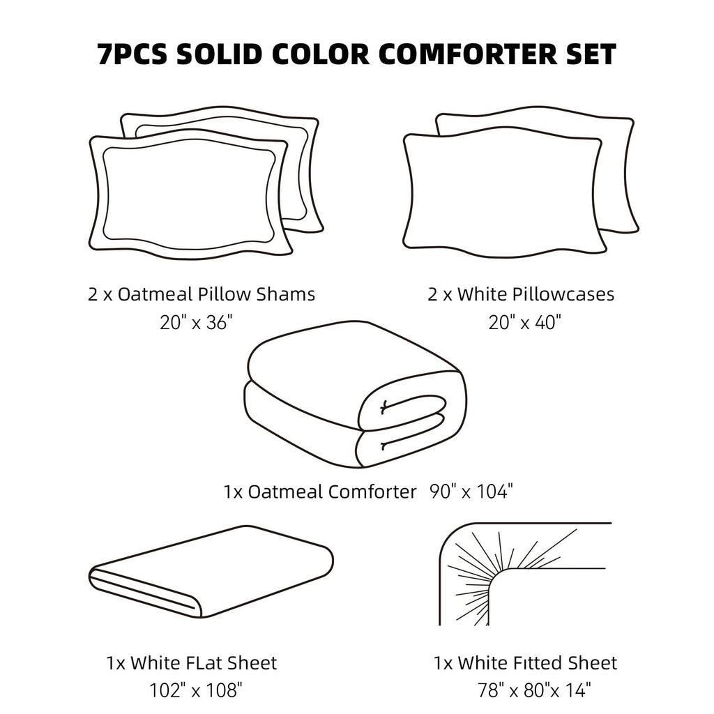 weigelia Twin Comforter Set 5 Pieces Beige Bed in A Bag Soft Queen Bedding Set Lightweight Comforter Set for Women and Men（Comforters, Flat & Fitted Sheets, Pillowcases & Shams）