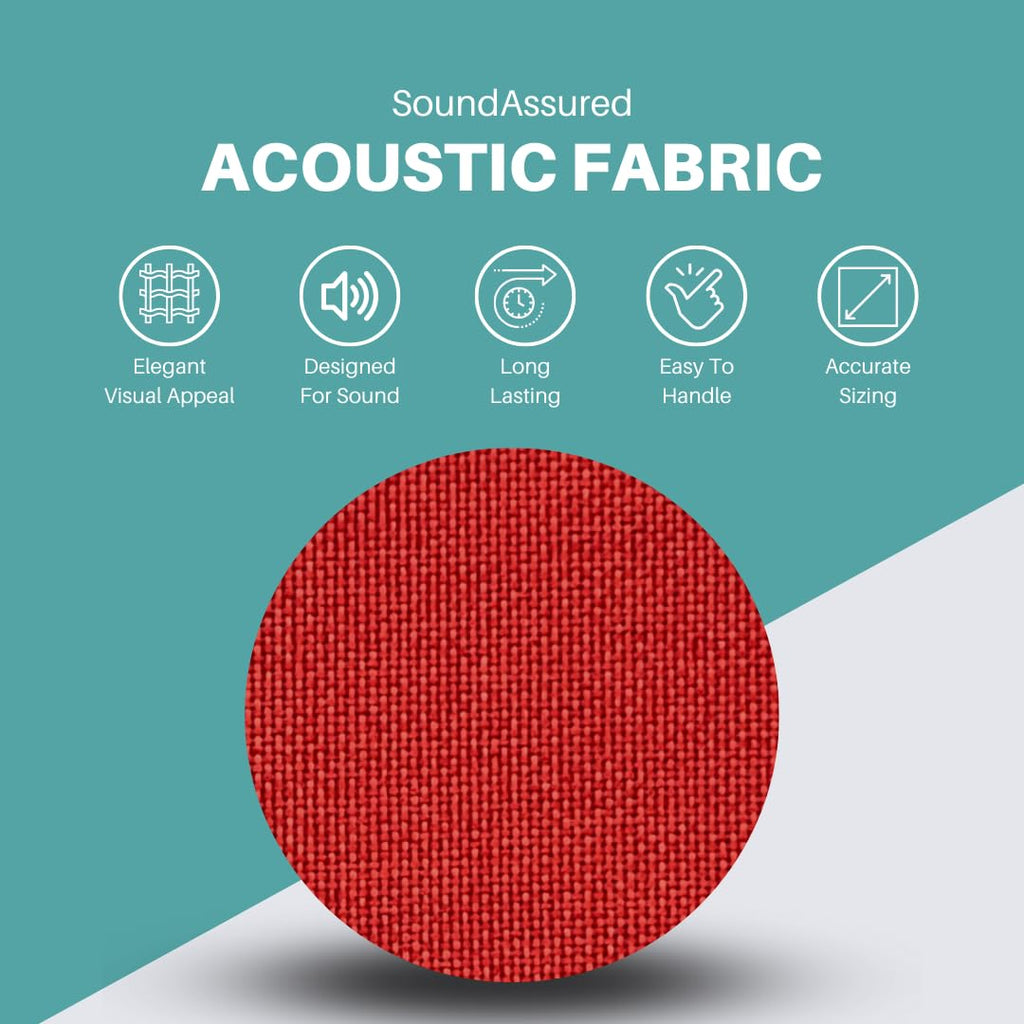 SoundAssured Acoustical Fabric - Precut Pieces 59x36 - Acoustically Transparent Fabric for Making Acoustic Panels - DIY Sound Panel Acoustic Fabric (50s Pink)