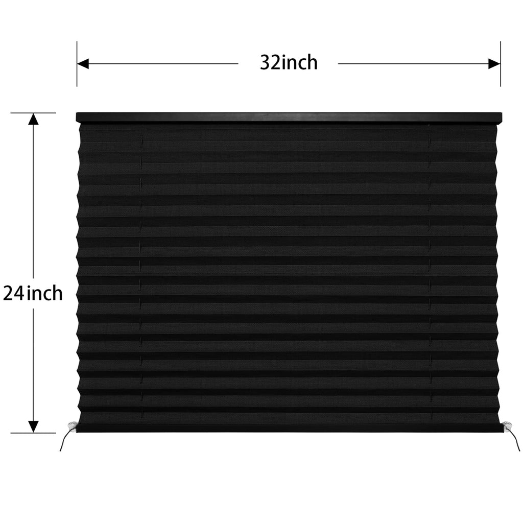 NOVINO RV Blinds Shades for Camper Window,RV Shades Pleated Camper Blinds for Travel Trailer Motor Coach Motorhome Window-14 W x 24" L