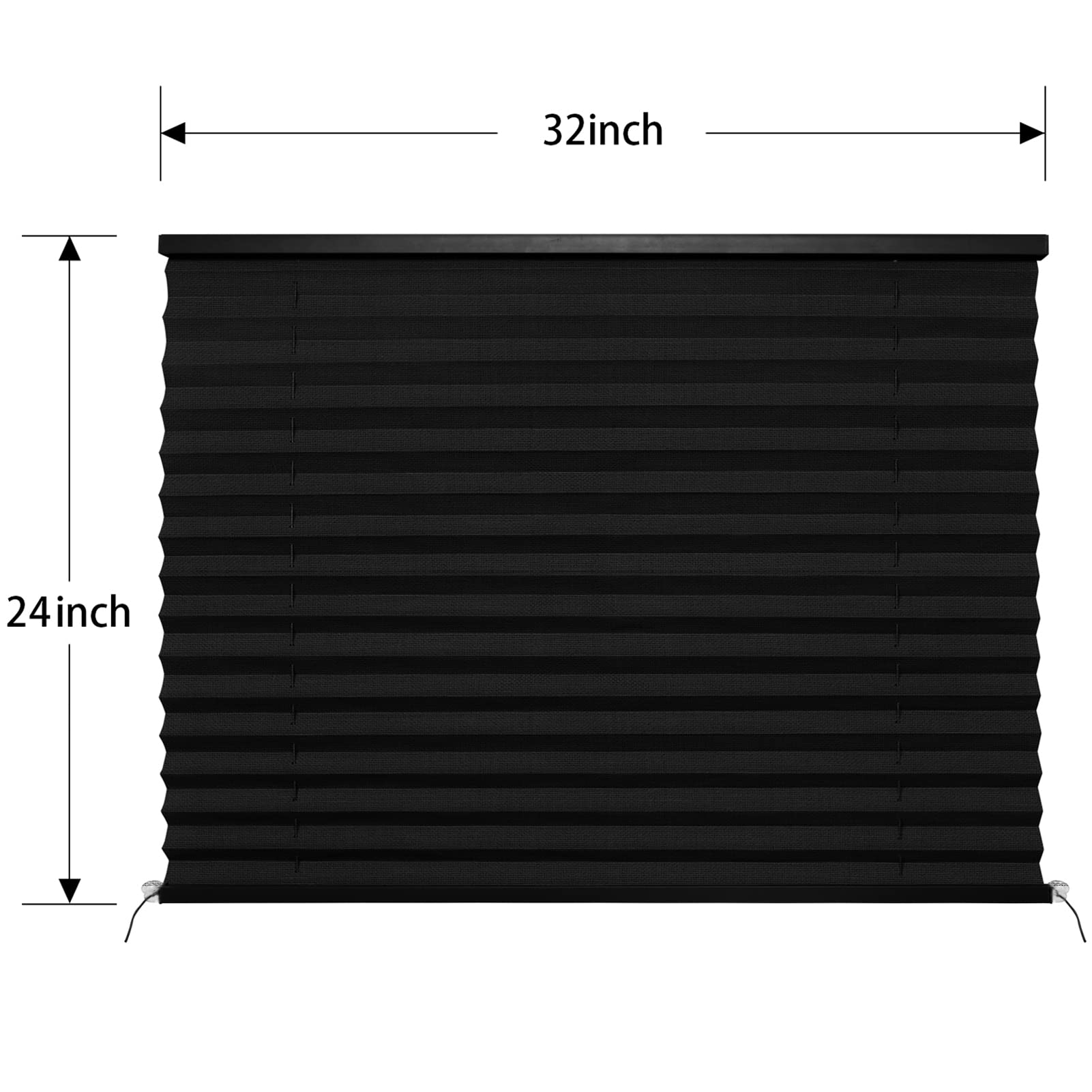 NOVINO RV Blinds Shades for Camper Window,RV Shades Pleated Camper Blinds for Travel Trailer Motor Coach Motorhome Window-14 W x 24" L