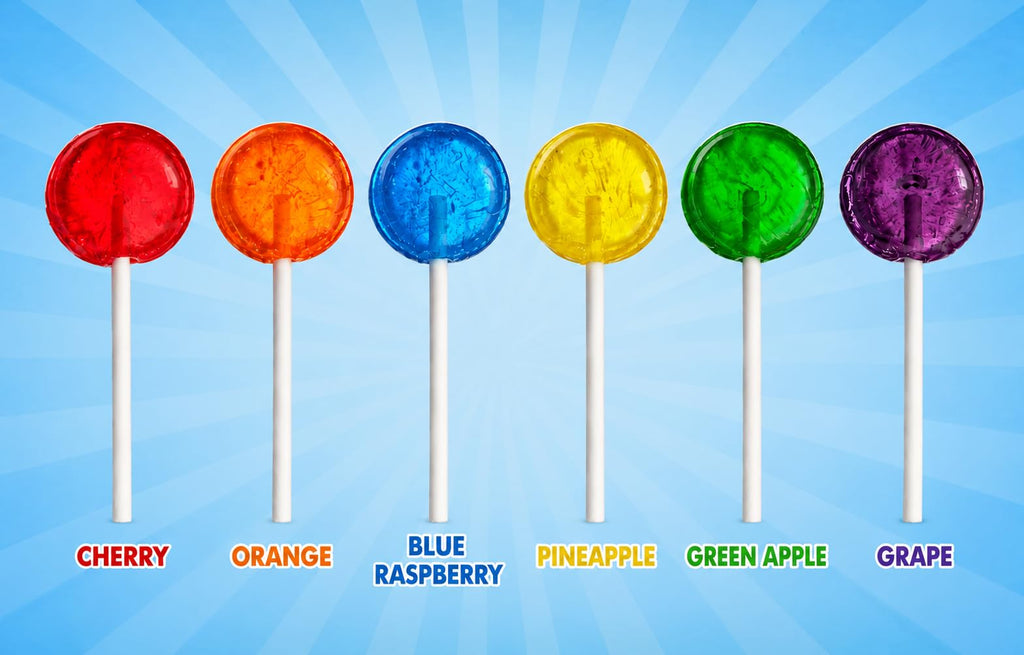 A Great Surprise Classic Lollipops - 3 Pounds - Individually Wrapped Candies - Flat Round Bulk Suckers For Kids, Doctors Office, Schools, Banks