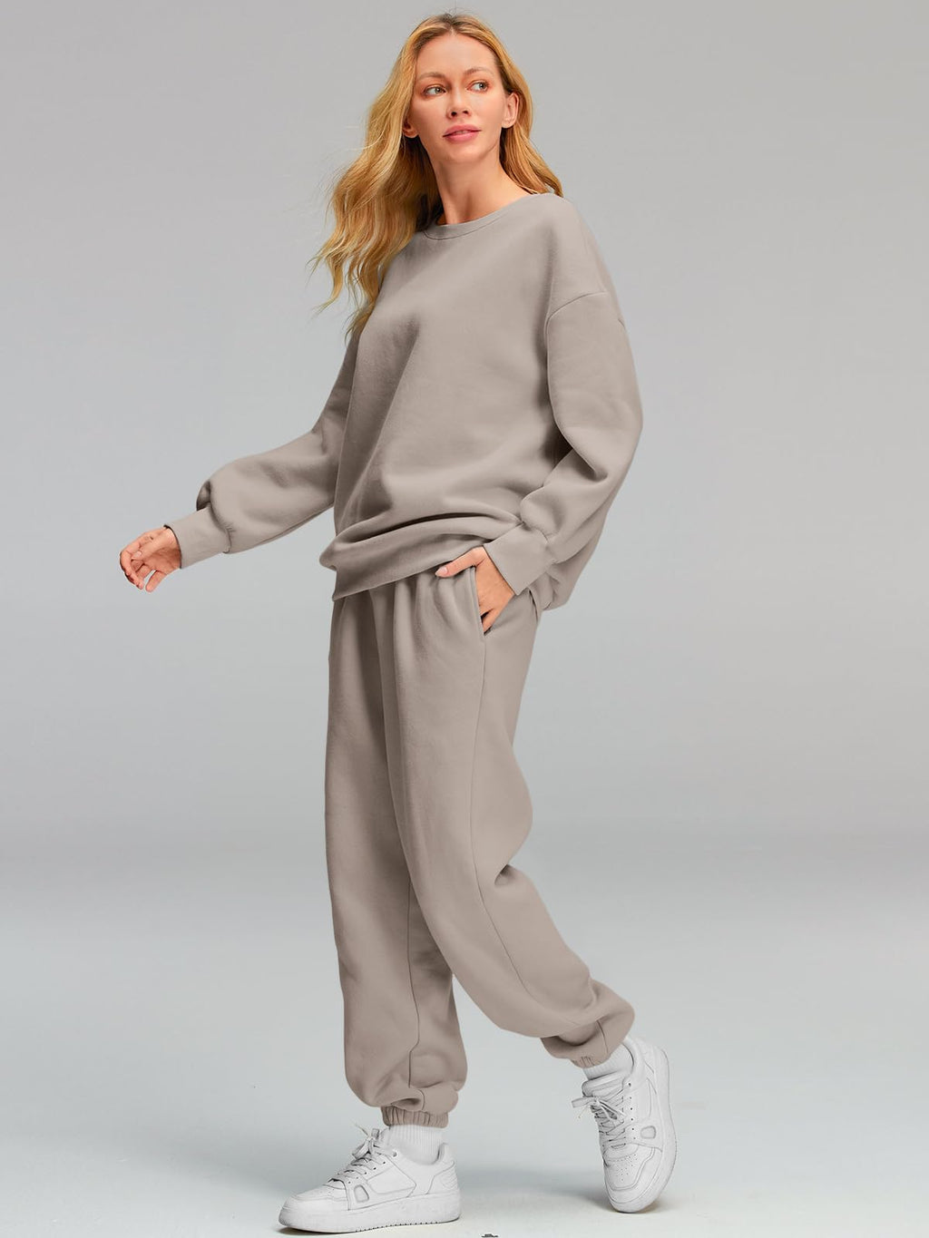 AUTOMET Womens 2 Piece Outfits Sweatsuit Lounge Sets Matching Sweat Set Pockets