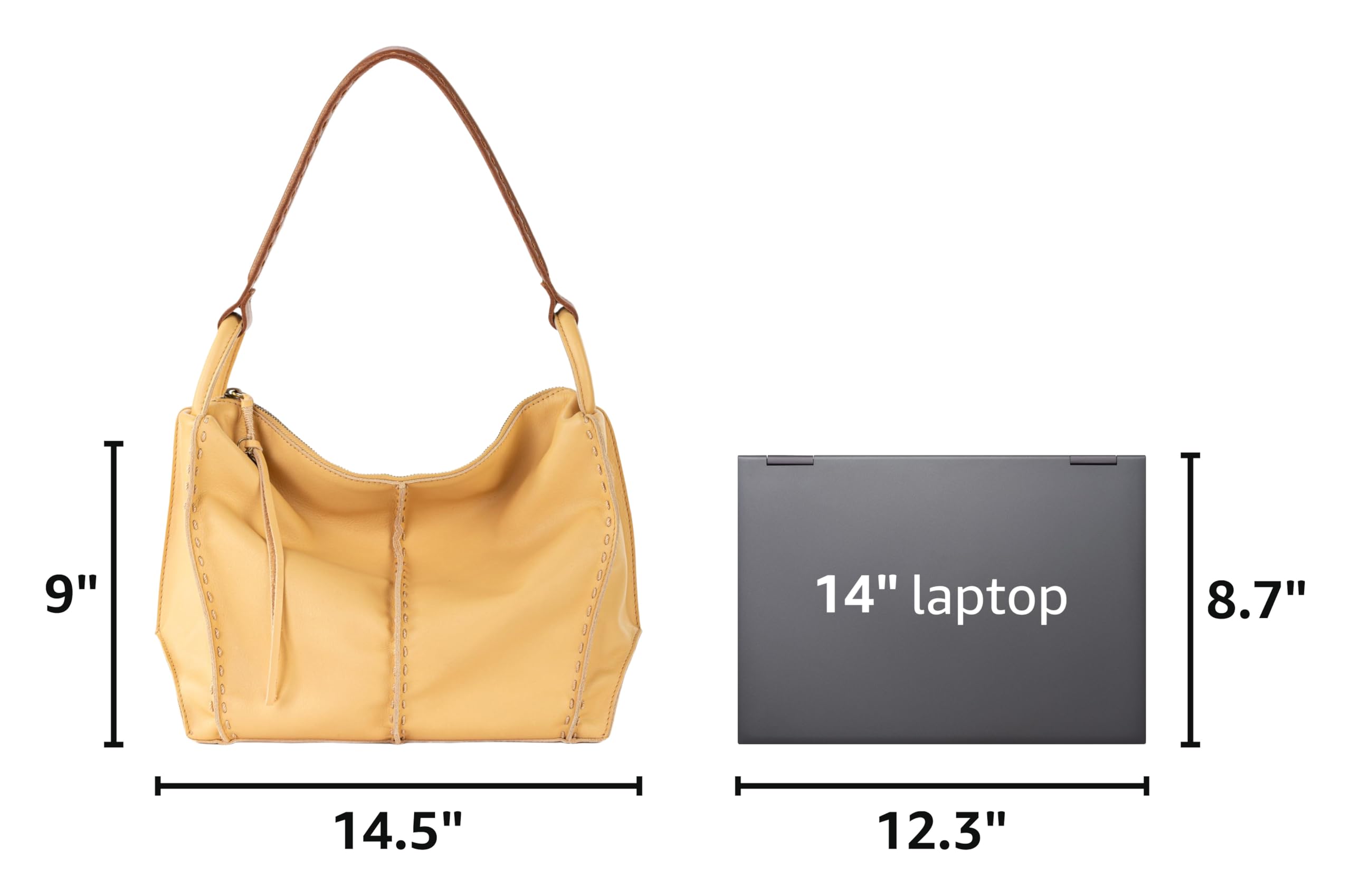 The Sak Los Feliz Hobo Purse - Premium Large Leather Women's Handbag for Everyday & Travel - Durable Purse With Zipper Pocket