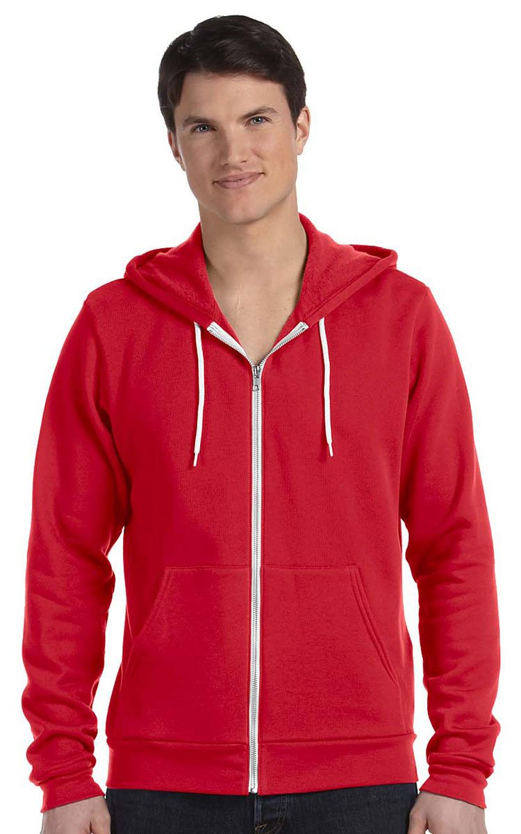 Bella & Canvas Men's 3739 Unisex Poly-Cotton Fleece Full-Zip Hoodie