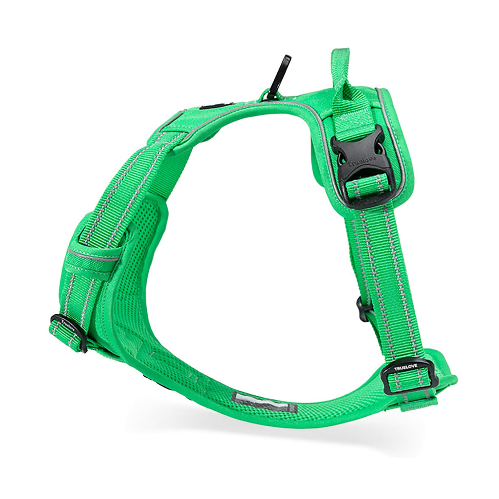 TRUE LOVE Adjustable No-Pull Dog Harness Reflective Pup Vest Harnesses Comfortable Control Brilliant Colors TLH5651(Black,XS)