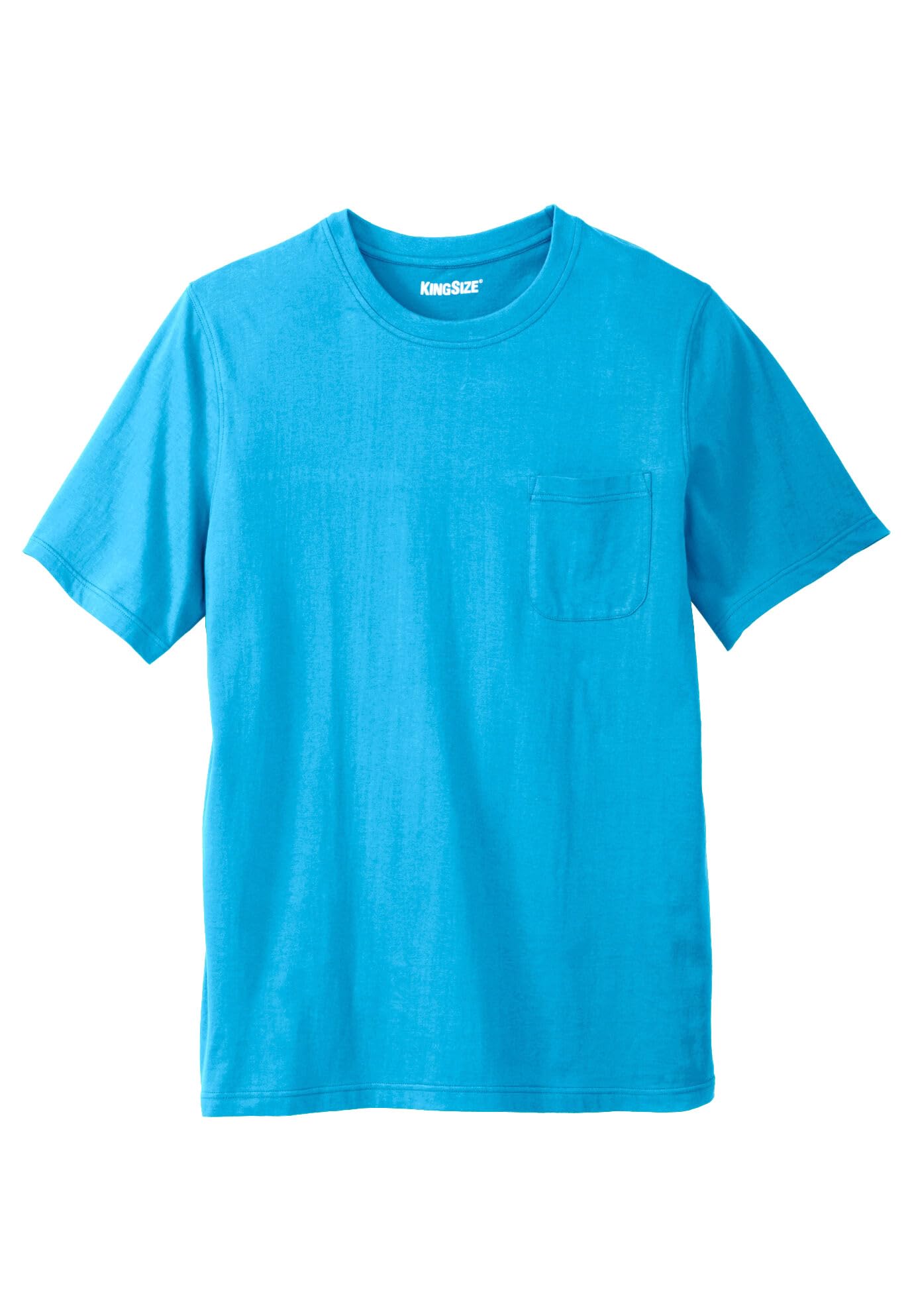 KingSize Men's Big & Tall Shrink-Less Lightweight Pocket Crewneck T-Shirt