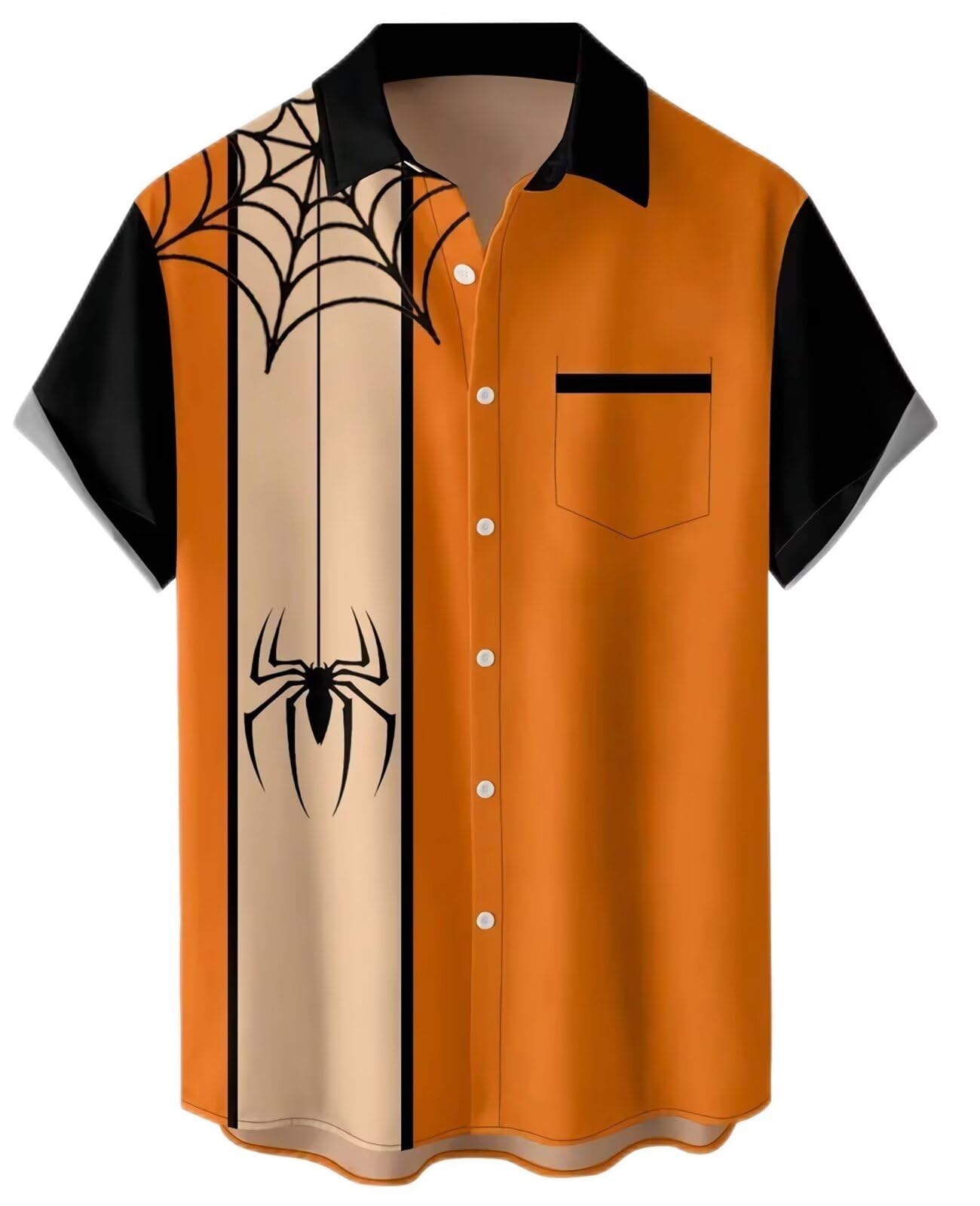 Bowling Shirts for Men Print Short Sleeve Regular Fit Hawaiian Casual Button Down Beach Shirts