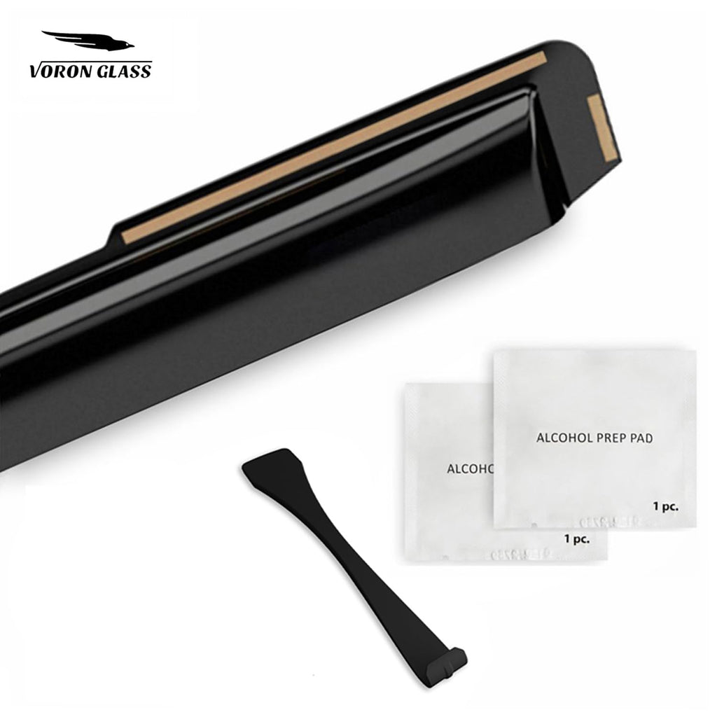 Voron Glass in-Channel Extra Durable Rain Guards for Trucks Chevrolet (Chevy) Silverado/GMC Sierra 2014-2018 Crew Cab, Window Deflectors, Vent Window Visors, 4 Pieces - 220009