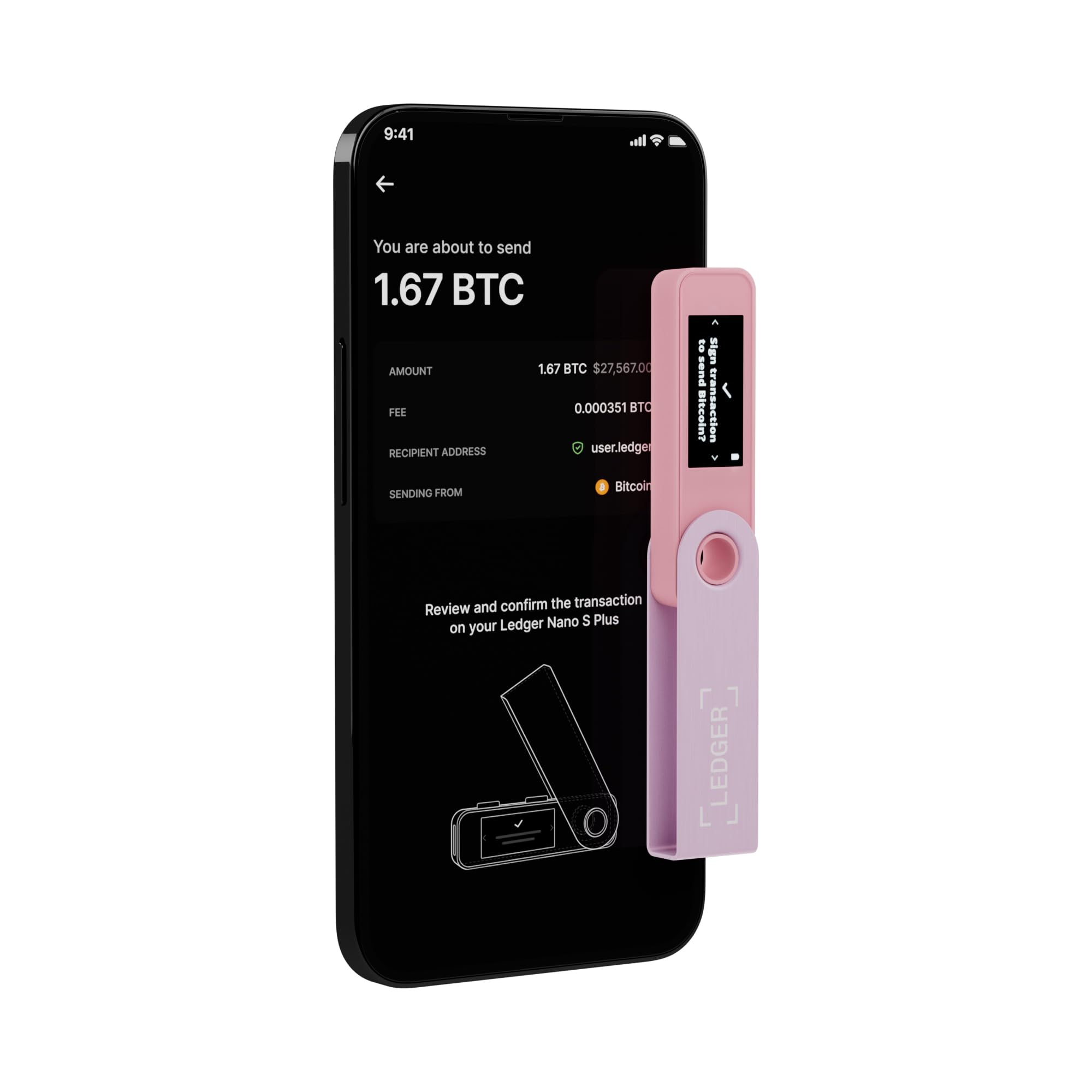 Ledger Nano S Plus Signer – The accessible Way to Manage Your Crypto & NFTs securely (Ledger Wallet for Desktop and Android only) – Matte Black