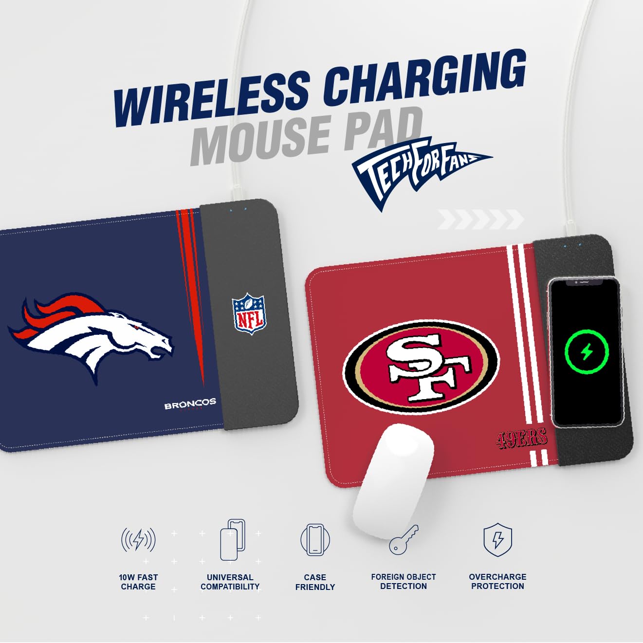 SOAR NFL Wireless Charging Mouse Pad