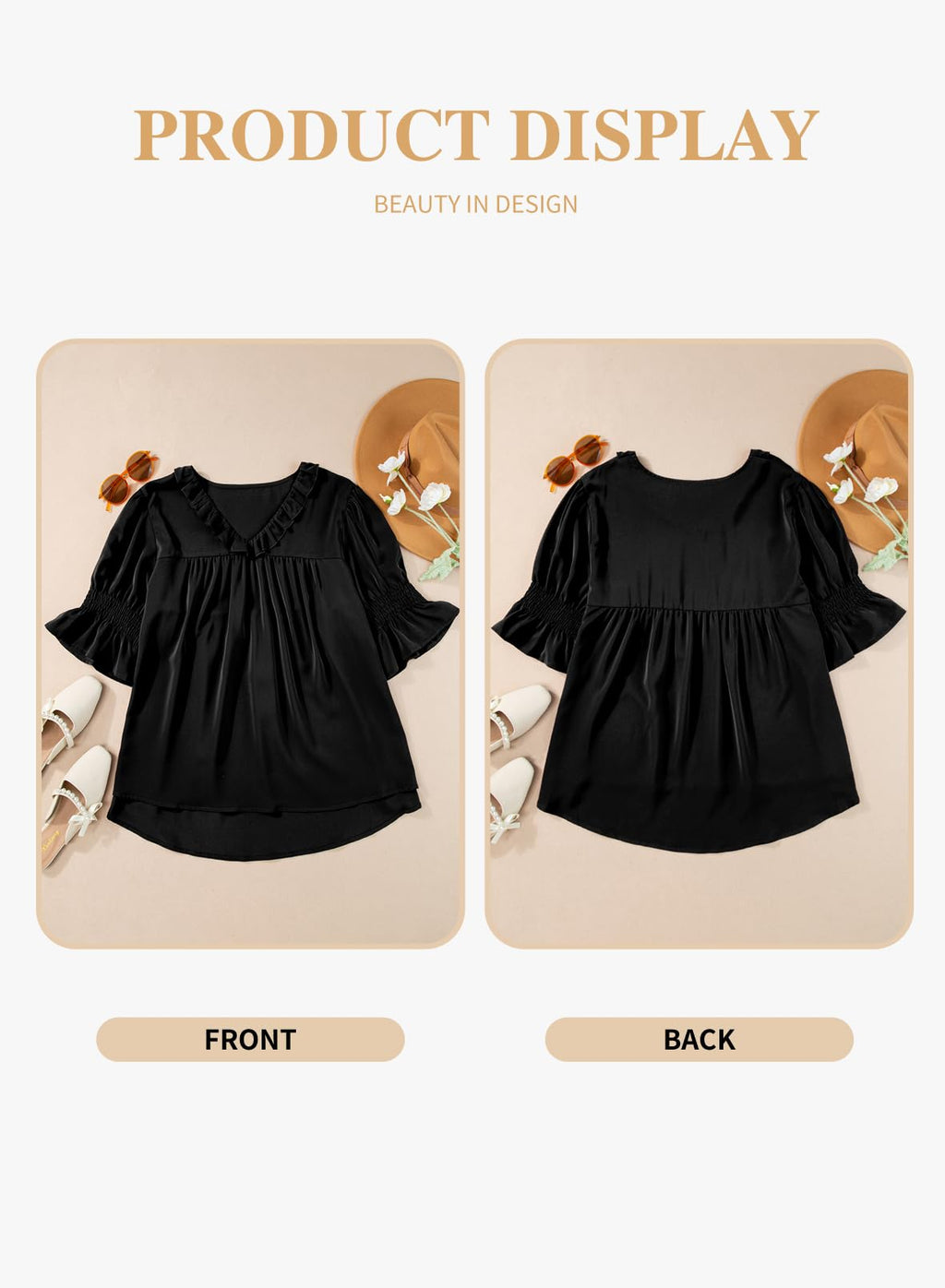 Eytino Plus Size Tops for Women Summer V Neck Short Sleeve Boho Floral Printed Flowy Chiffon Shirts Blouse(1X-5X)