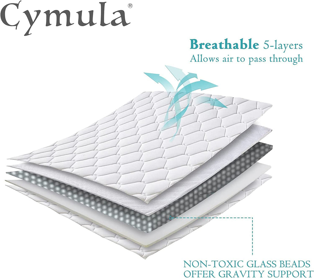 CYMULA Weighted Blanket for Adults (25lbs 80"x87" King Size Black) - Cooling Breathable Heavy Blankets for Summer Winter - Ultra Microfiber Soft Comfort Blanket with Glass Beads - Gifts for Men/Women