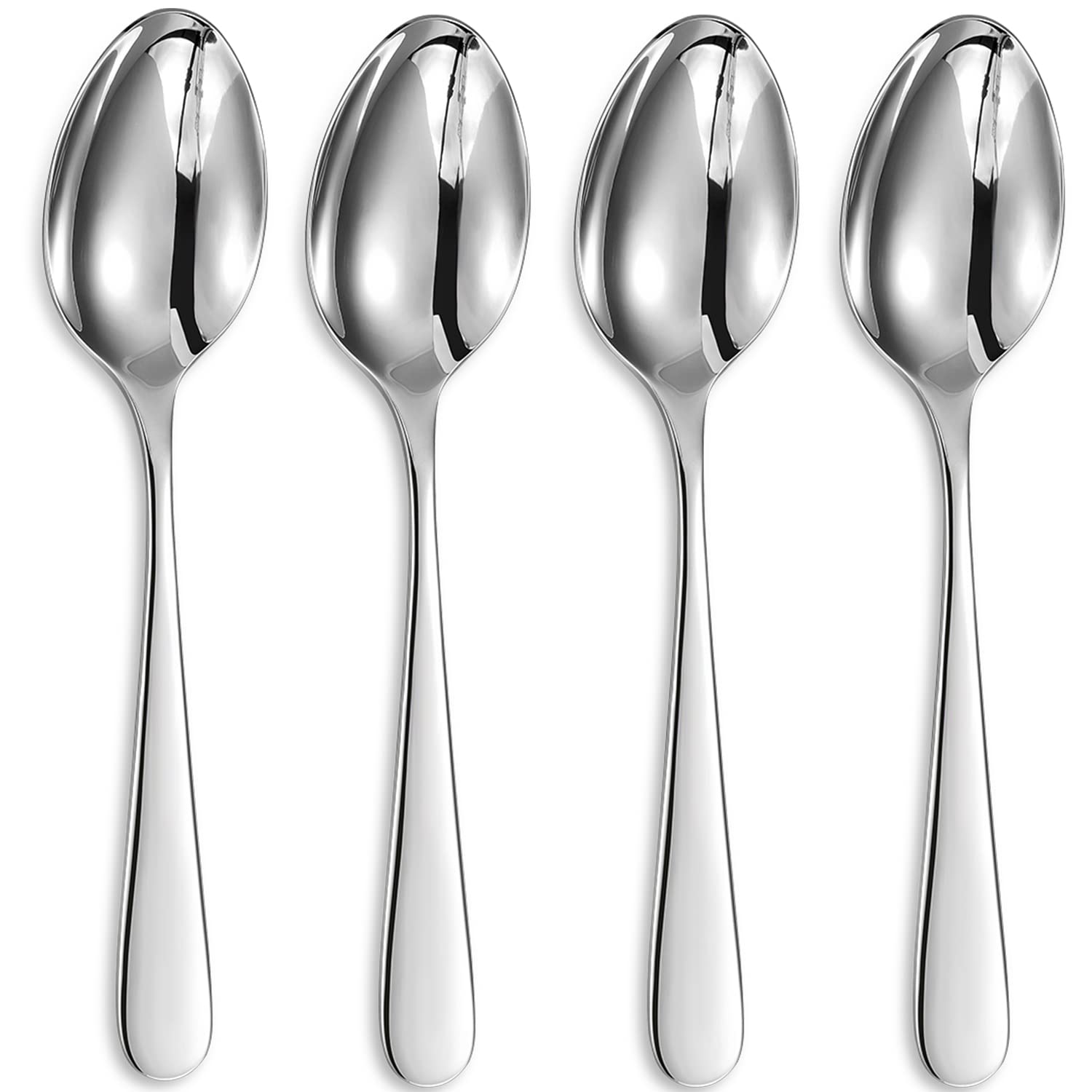 KEAWELL Premium Louise Spoons Set, Set of 4, 18/10 Stainless Steel, Exceptional mirror finish, Dishwasher Safe (5.6" Small Spoon)
