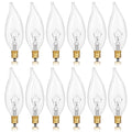 Potanro E12 Incandescent Light Bulbs 25Watt Warm White 2700K, 180 Lumens Candelabra Light Bulb Decorative Dimmable Chandelier Light Bulbs for Ceiling Fan, Pendants (25W-12Pack)