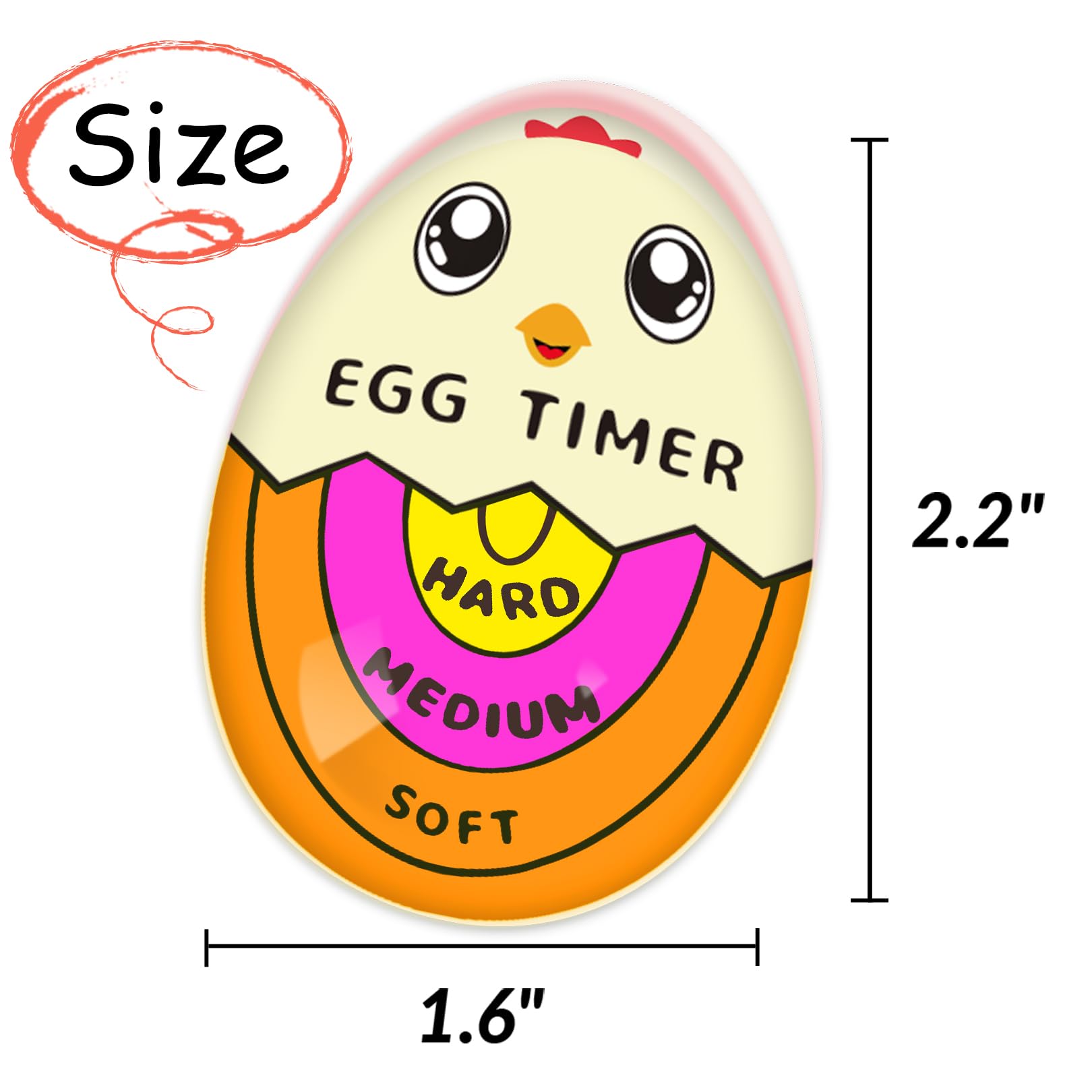 Lasubst Egg Timer for Boiling Eggs that Changes Color When Done, Blue