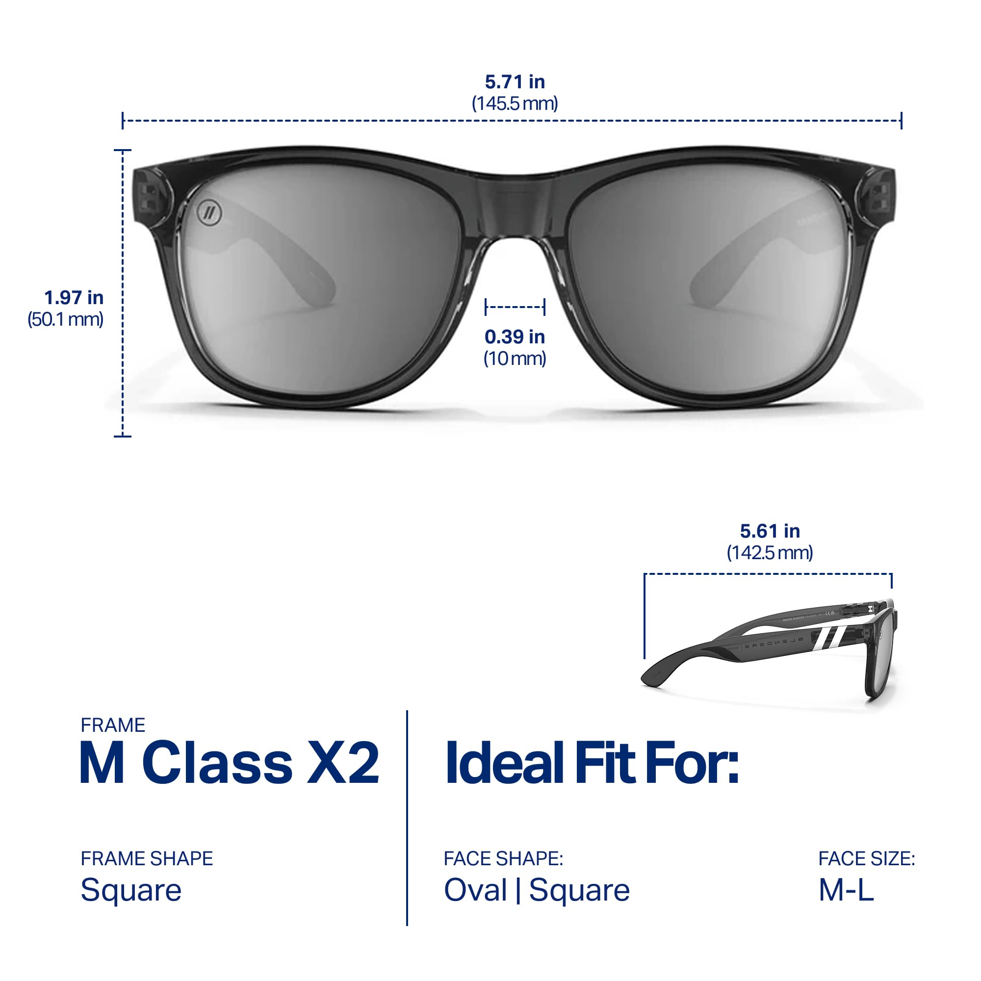 Blenders Eyewear M Class X2 – Polarized Sunglasses – Round Lens, Spring Loaded Hinge – 100% UV Protection – For Men & Women