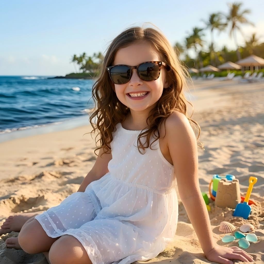 COASION Polarized Kids Sunglasses UV 400 Protection for Girls Boys Classic Retro Style Toddler Shades Age 3-12