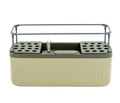 Vego Garden Herb Indoor Plant Box, Self Watering Planters Pots for Indoor Plants with Trellis for Kitchen Window Sill or Countertop Plants Cage - Fog Gray