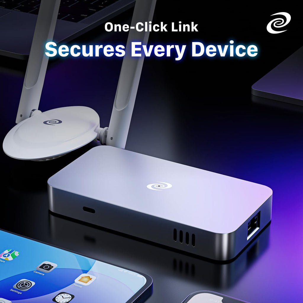 Deeper Connect Air Portable WiFi Wireless Router Hotspot Device, Lifetime Free Router VPN for Travel Privacy, Compact VPN Routers for Home and Remote Work
