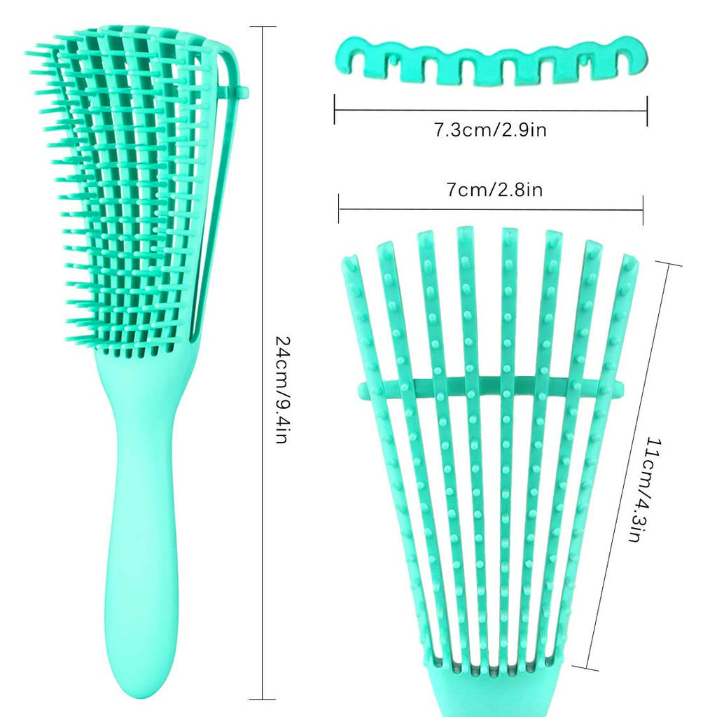 Detangling Brush for Afro America/African Hair Textured 3a to 4c Kinky Wavy/Curly/Coily/Wet/Dry/Oil/Thick/Long, Knots Detangler Scalp Massage Comb Hair Detangler for Women (1 pc, Purple)