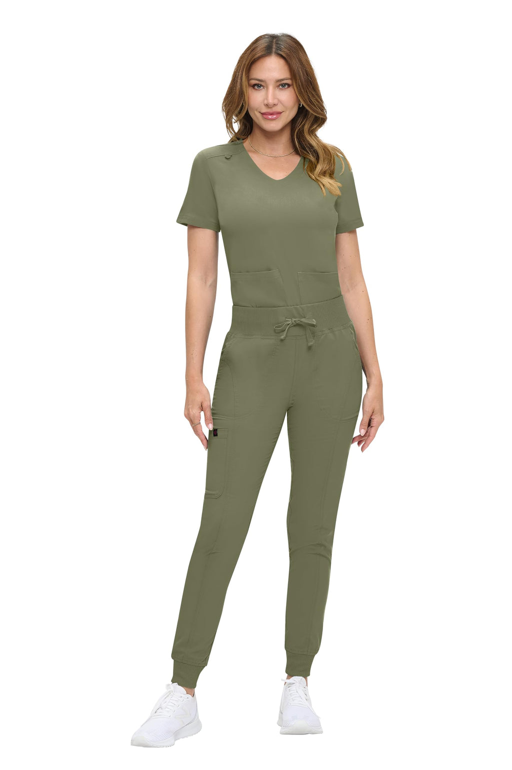 Natural Uniforms Womens Ultra-Soft Luxe Stretch Jogger Scrub Set with Regular and Petite Sizes