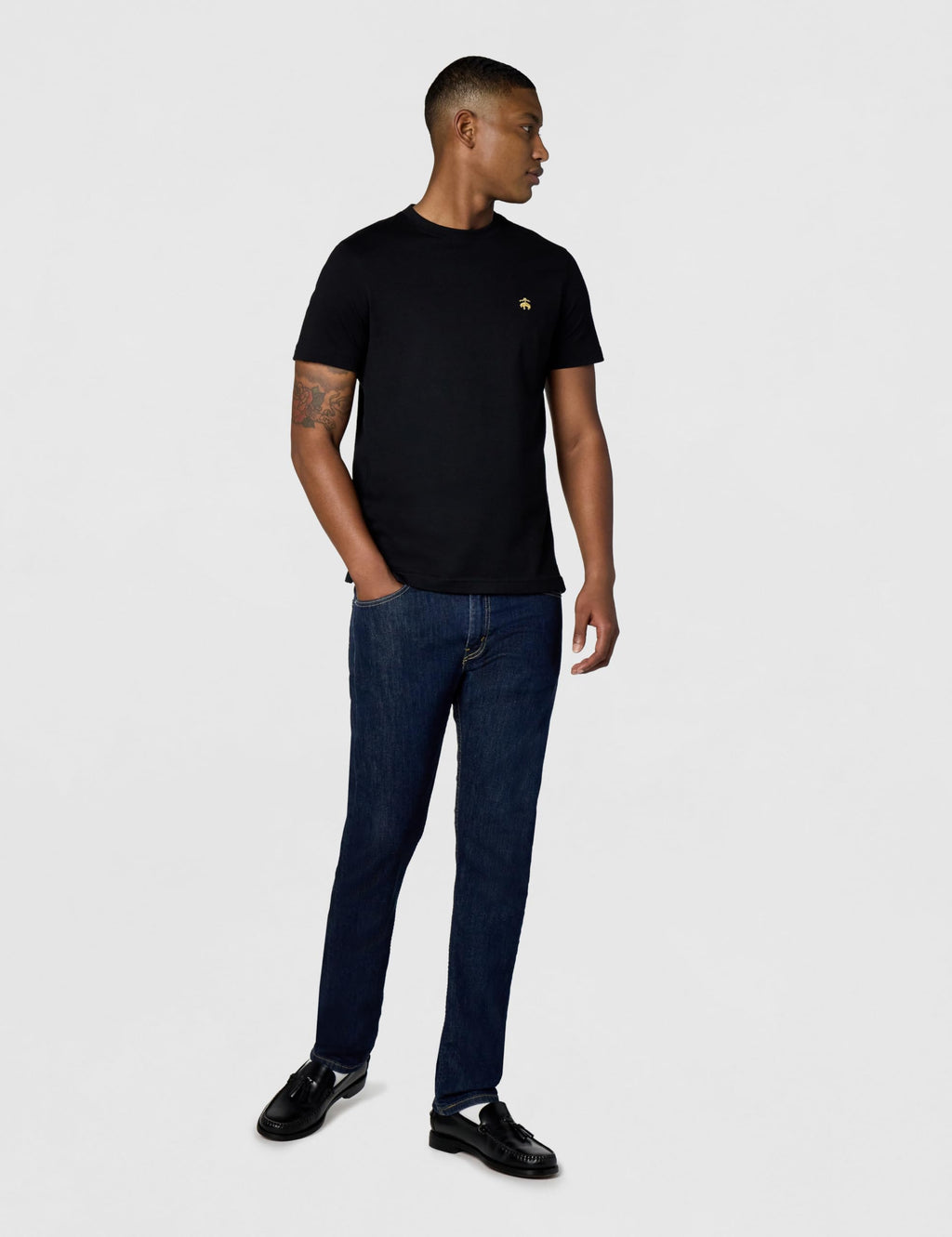 Brooks Brothers Men's Short Sleeve Cotton Crewneck Logo T-Shirt