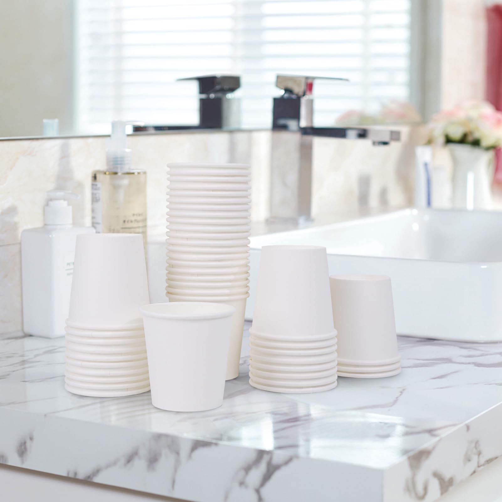 SIUQ 1200 Pack 3 oz Paper Cups, Small Disposable Bathroom Mouthwash Cups, Mini White Paper Espresso Cups 3 Ounce for Parties, Bathroom, Picnics, Travel and Events
